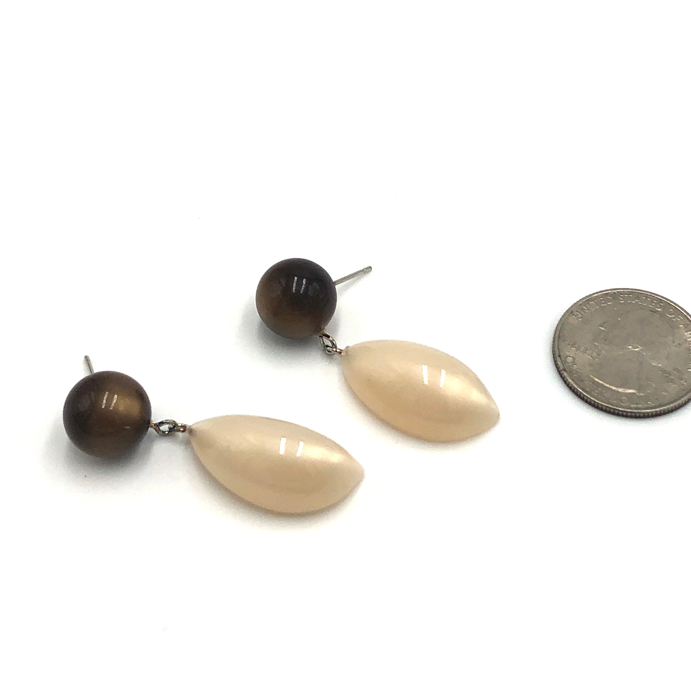 cream moonglow earrings