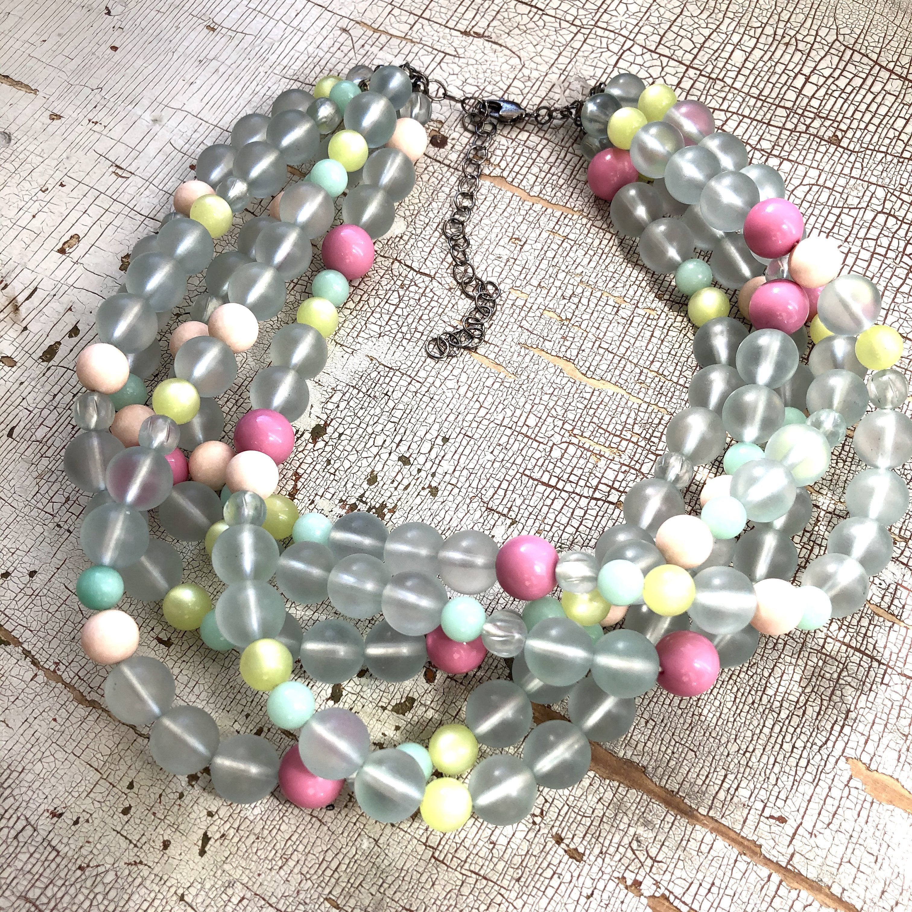 frosted pastel necklace