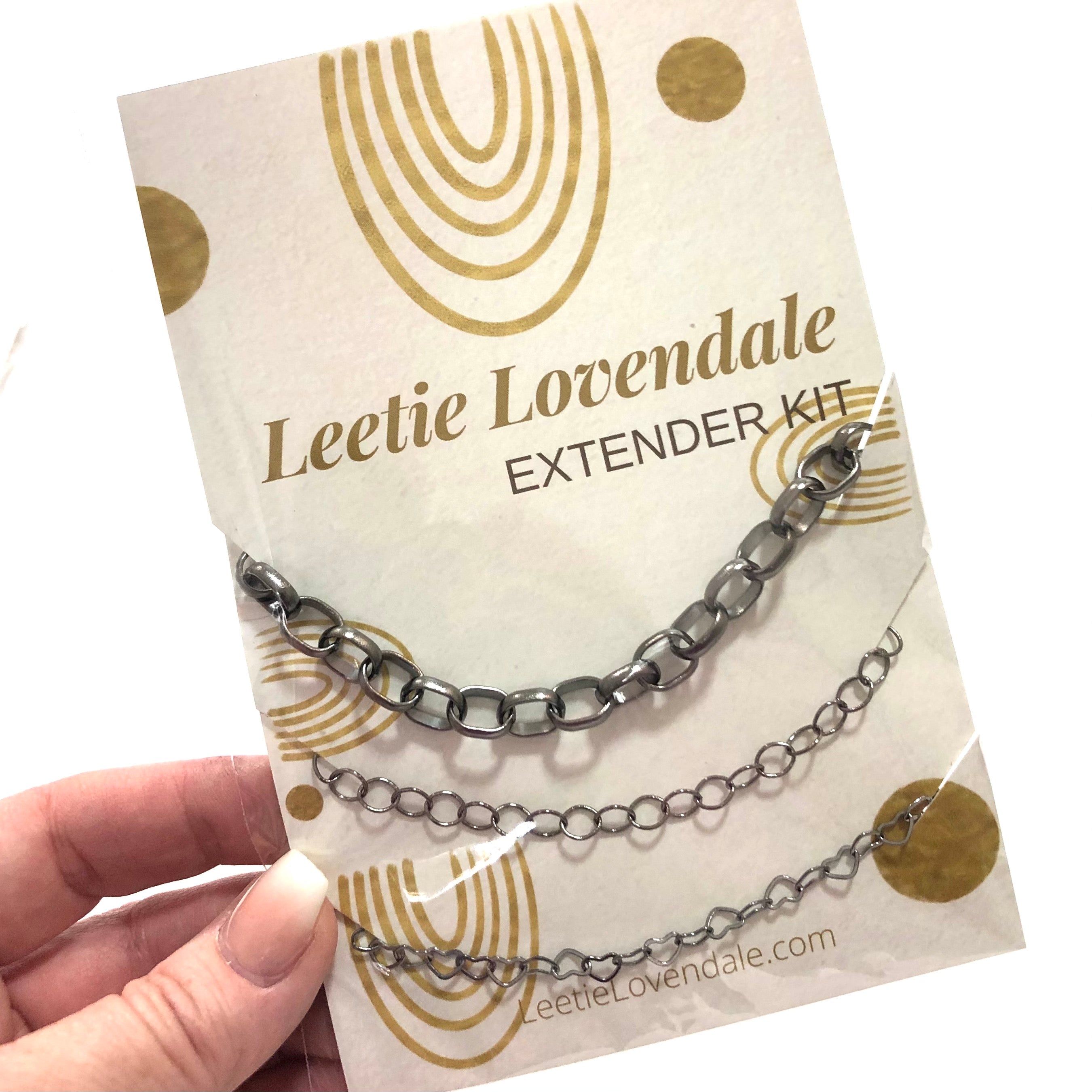 gun metal necklace extenders