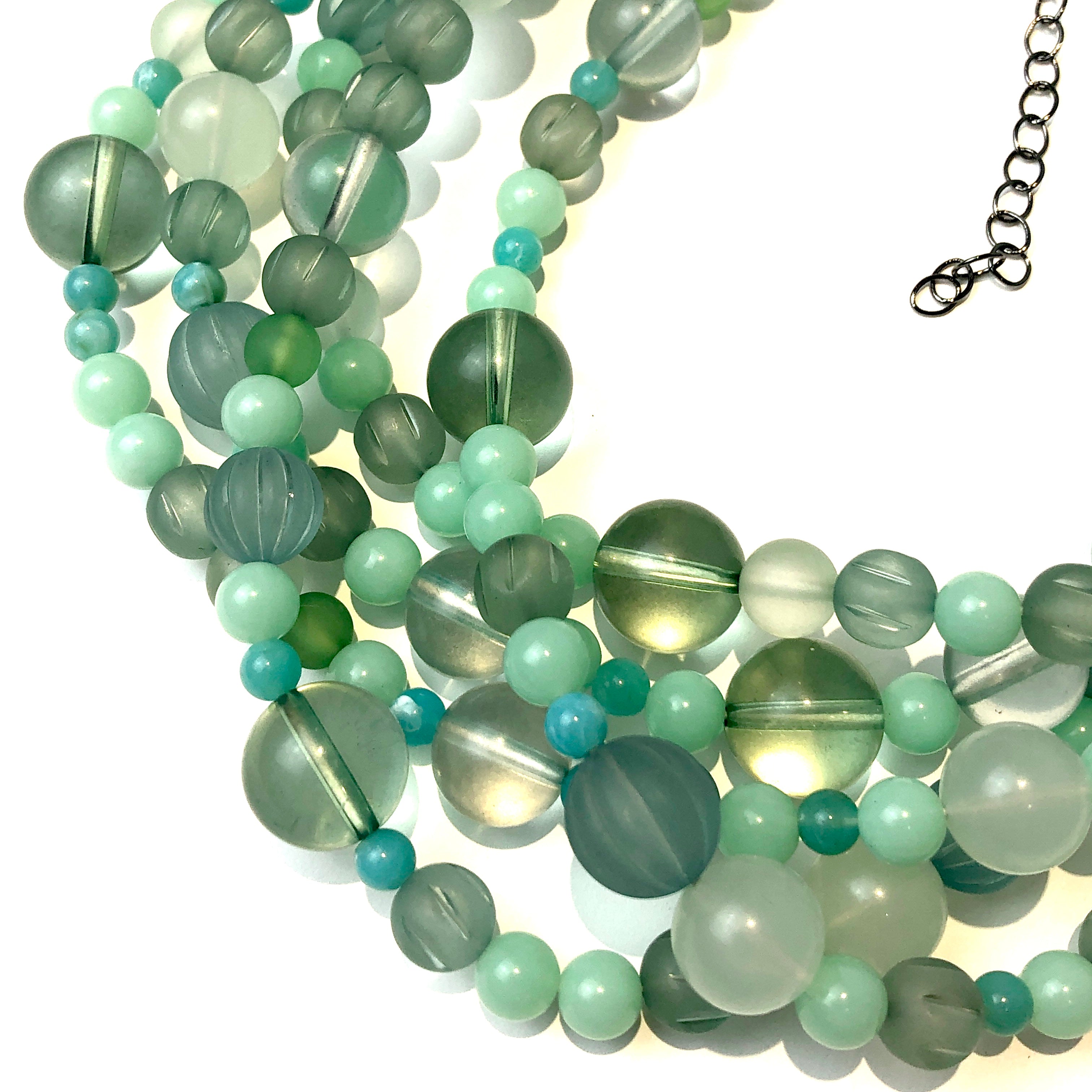 green beaded necklace