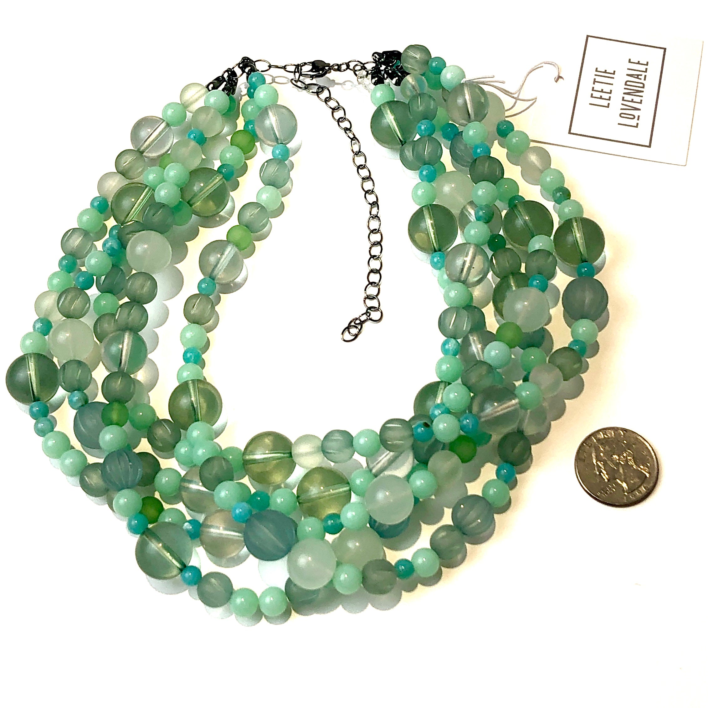 frosted acrylic necklace