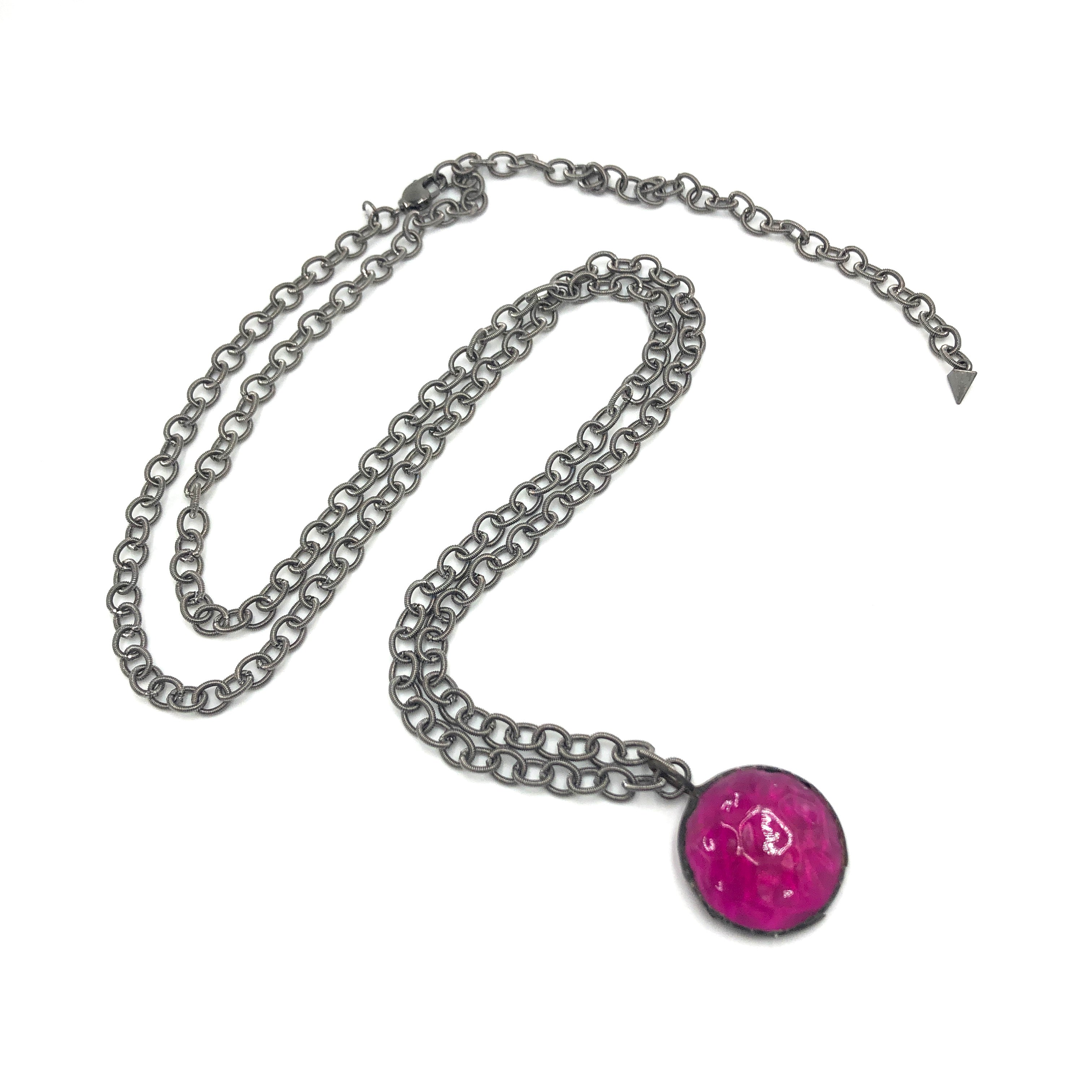 Violet Nugget Layering Necklace - Long *