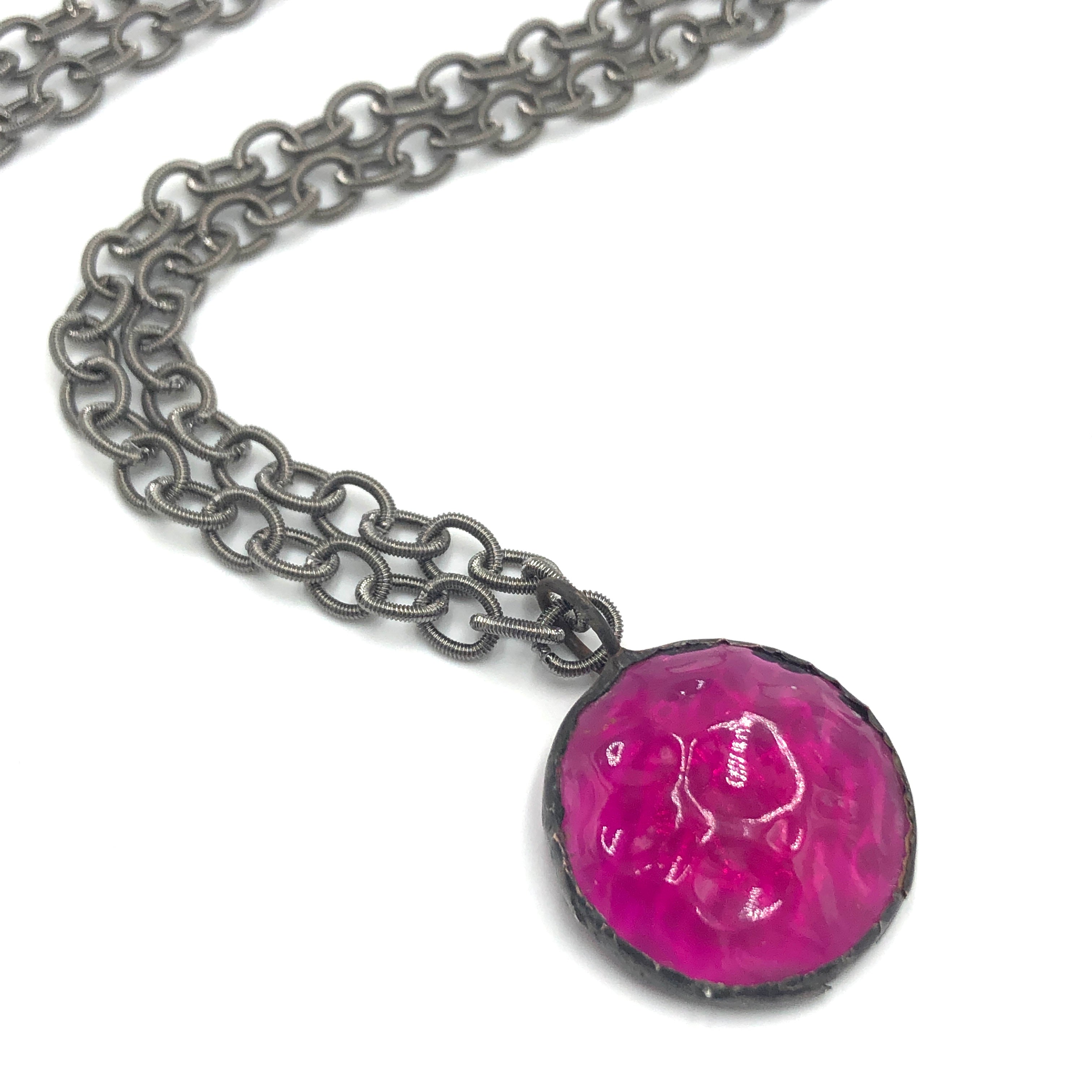 Violet Nugget Layering Necklace - Long *