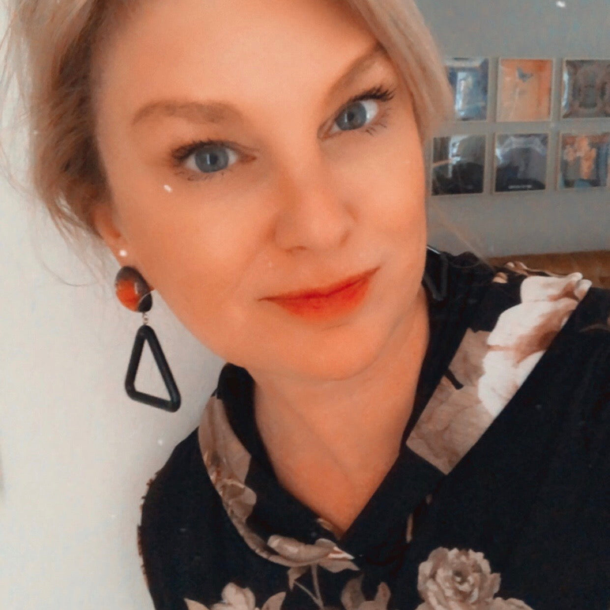 statement triangle earrings