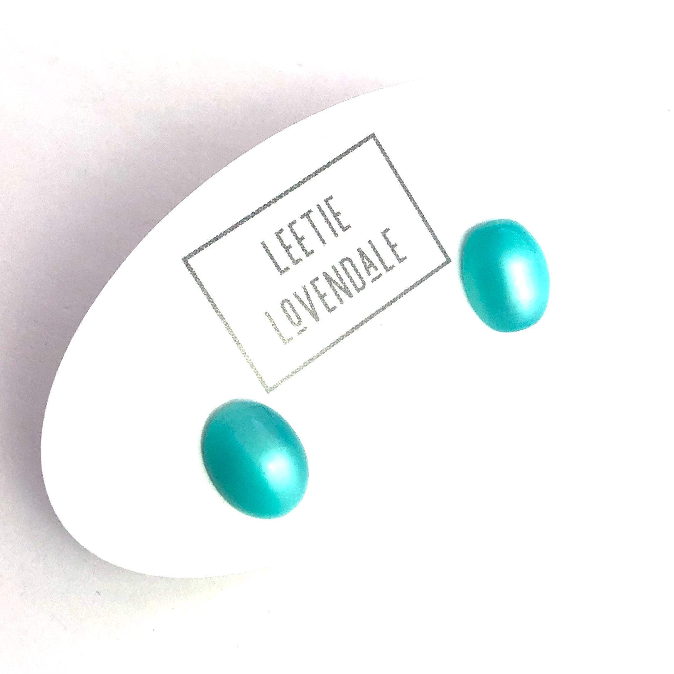 teal domed stud