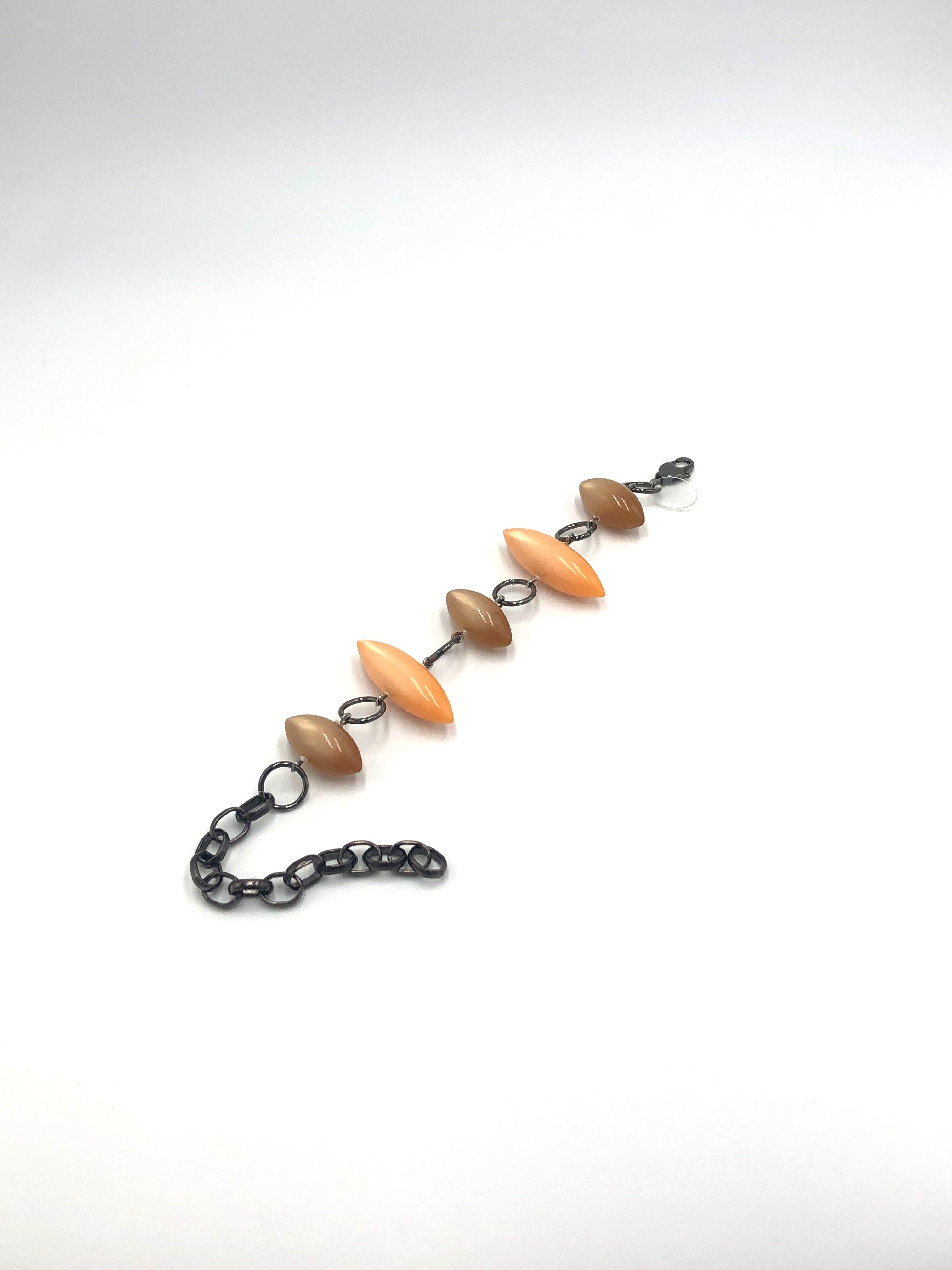 orange beige bracelet