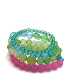 green blue bracelets