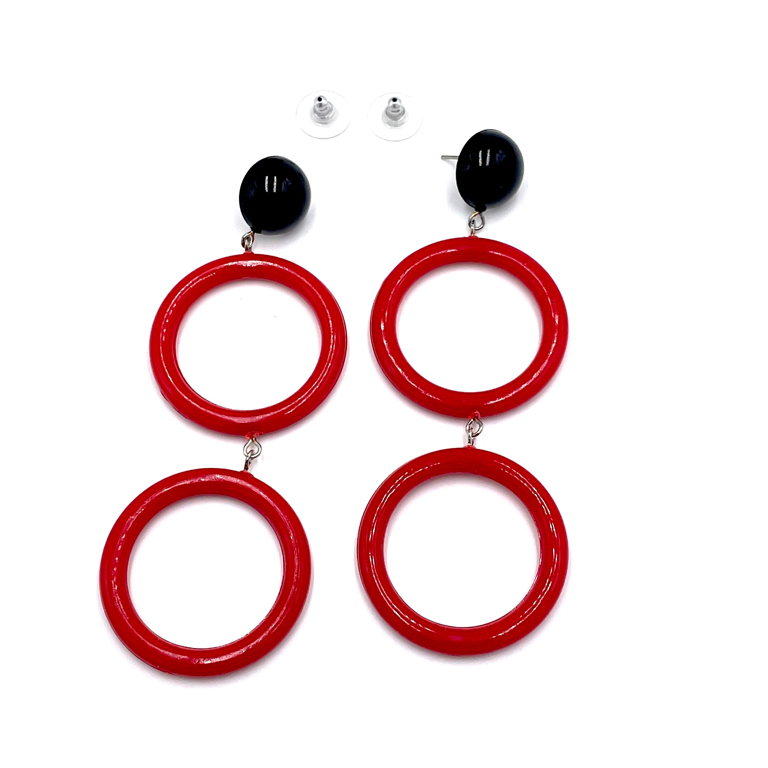 Red and Black Earrings