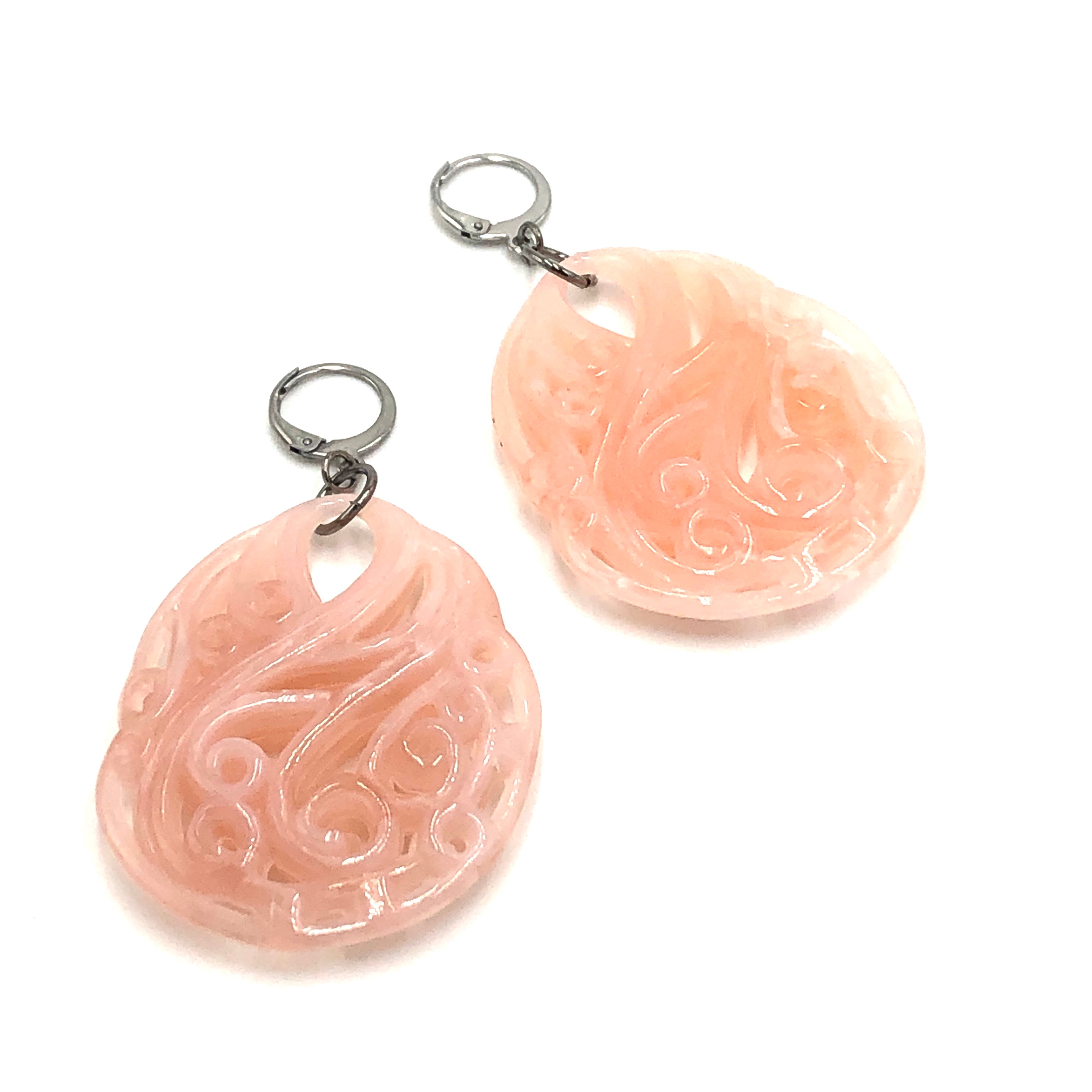 pastel pink earrings