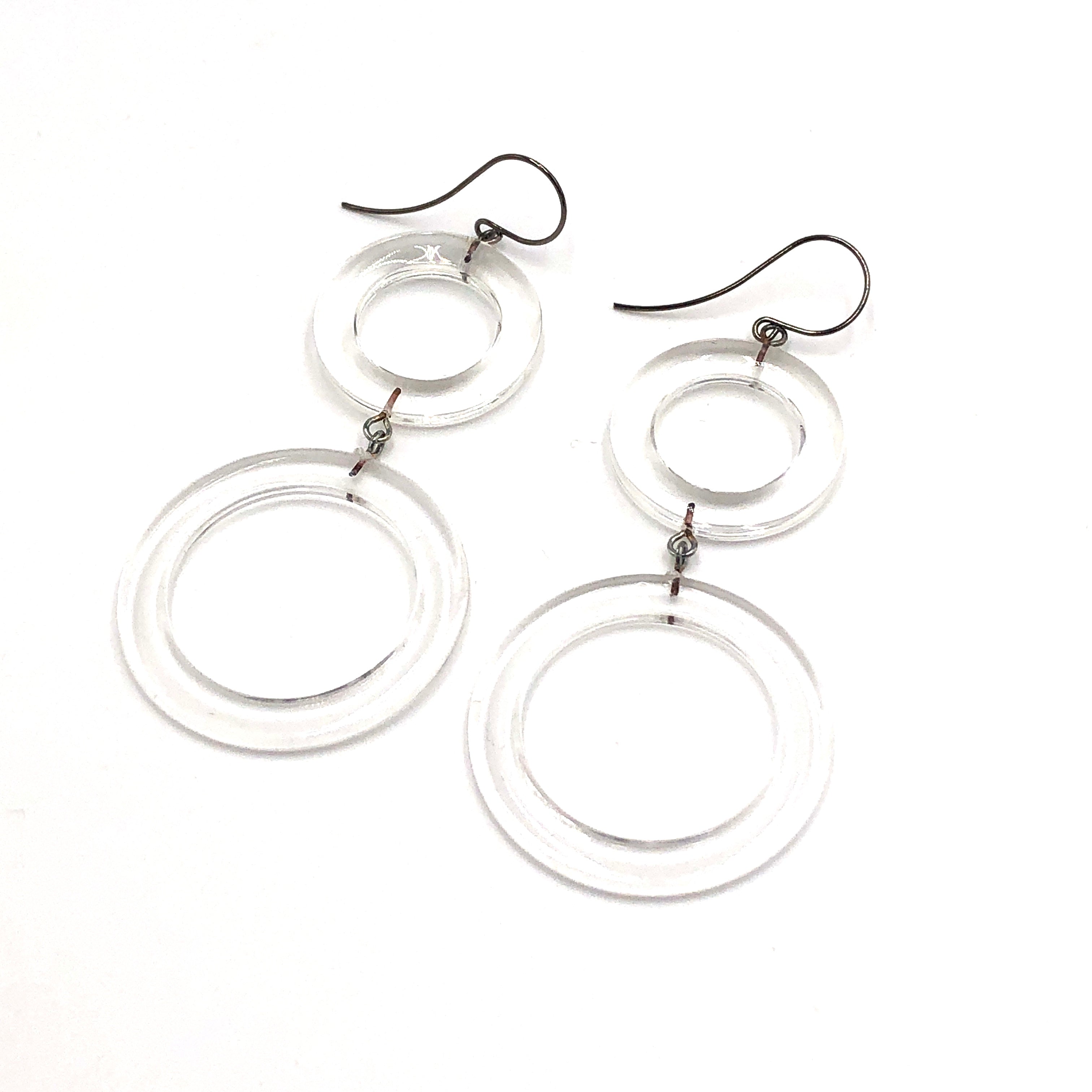 clear lucite earrings