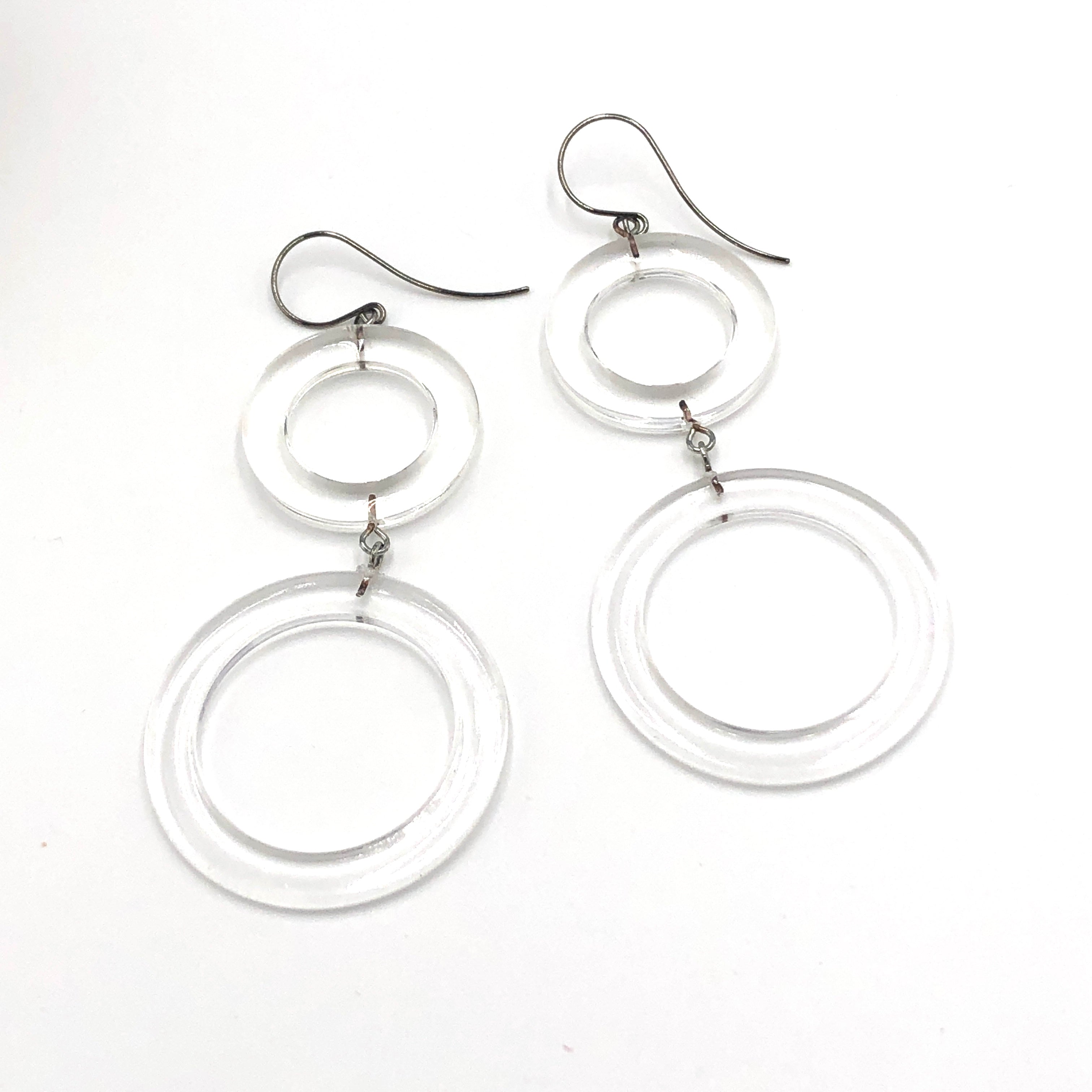 clear lucite earrings