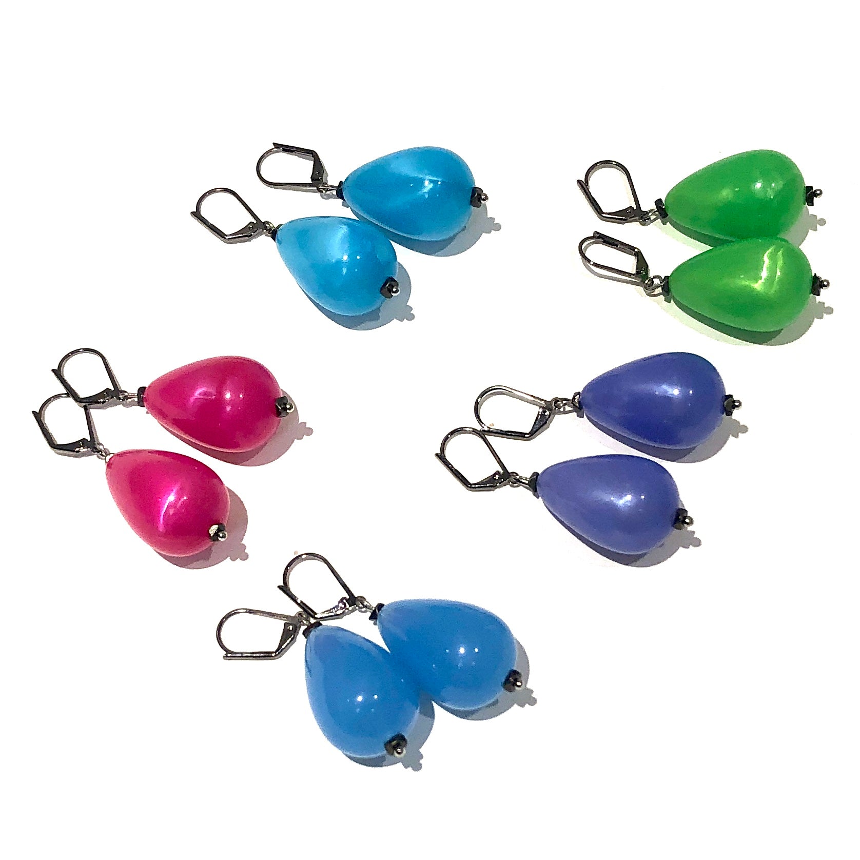 chunky teardrop earrings