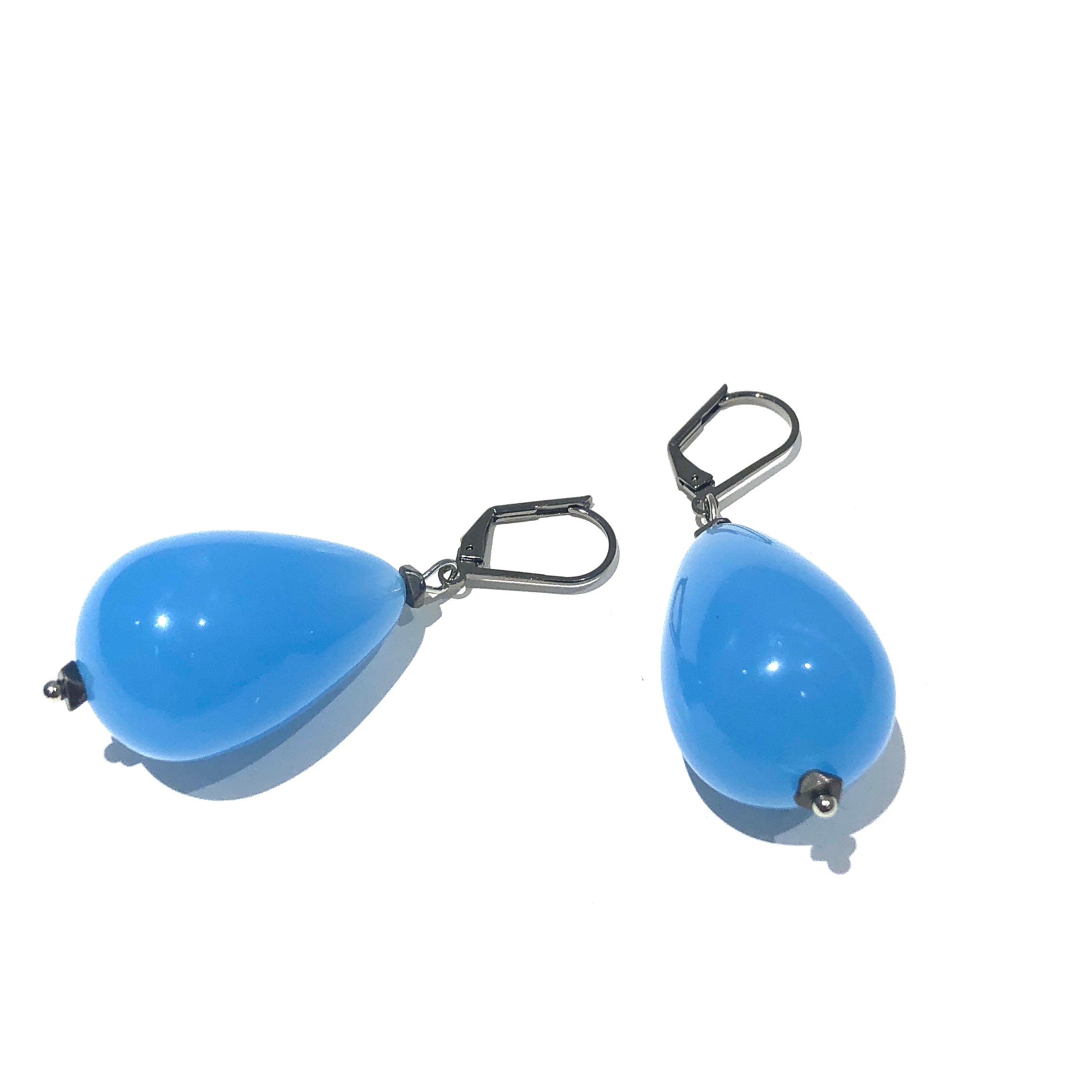 blue opal earrings