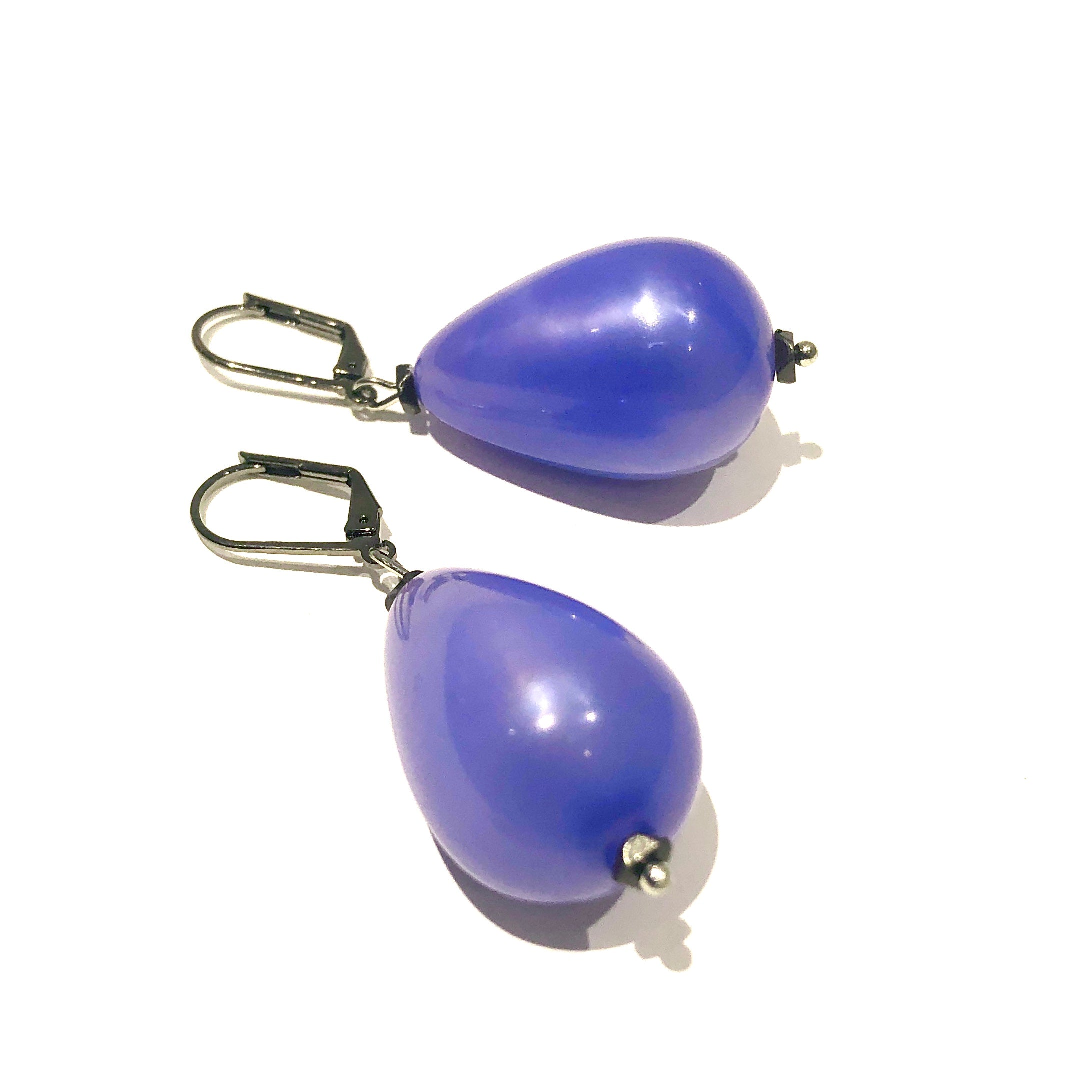 very peri drop earrings