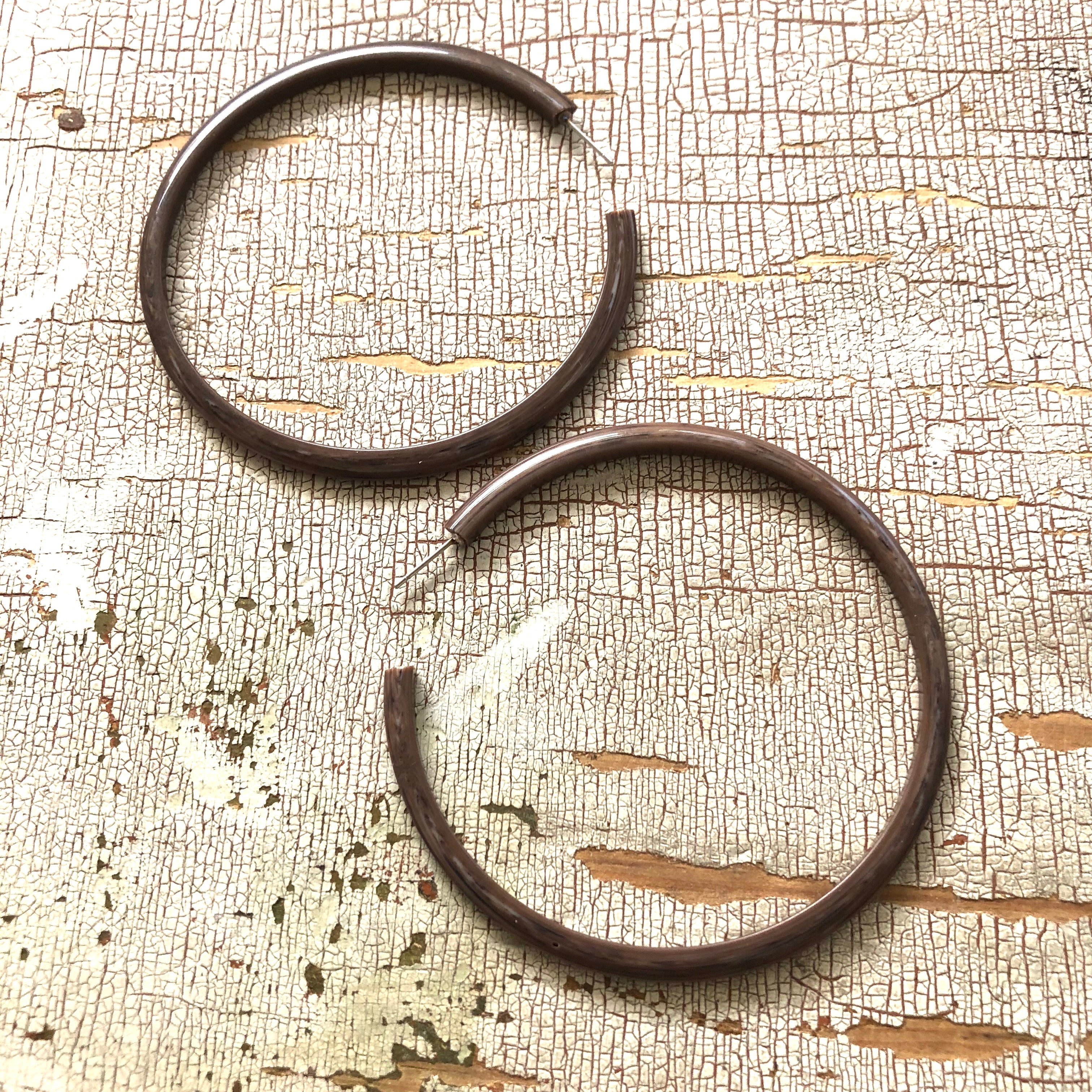 brown lucite hoops