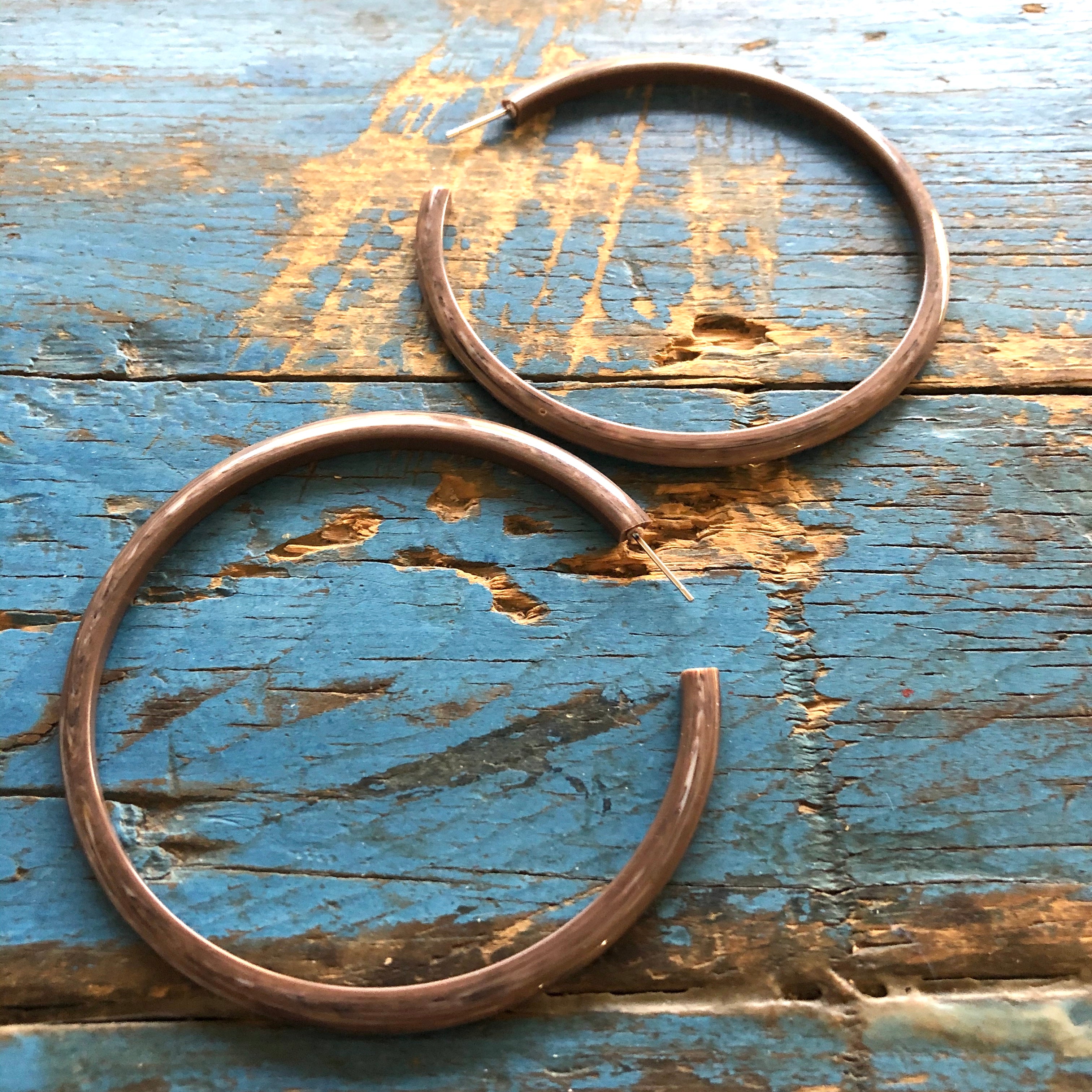 brown acrylic hoops