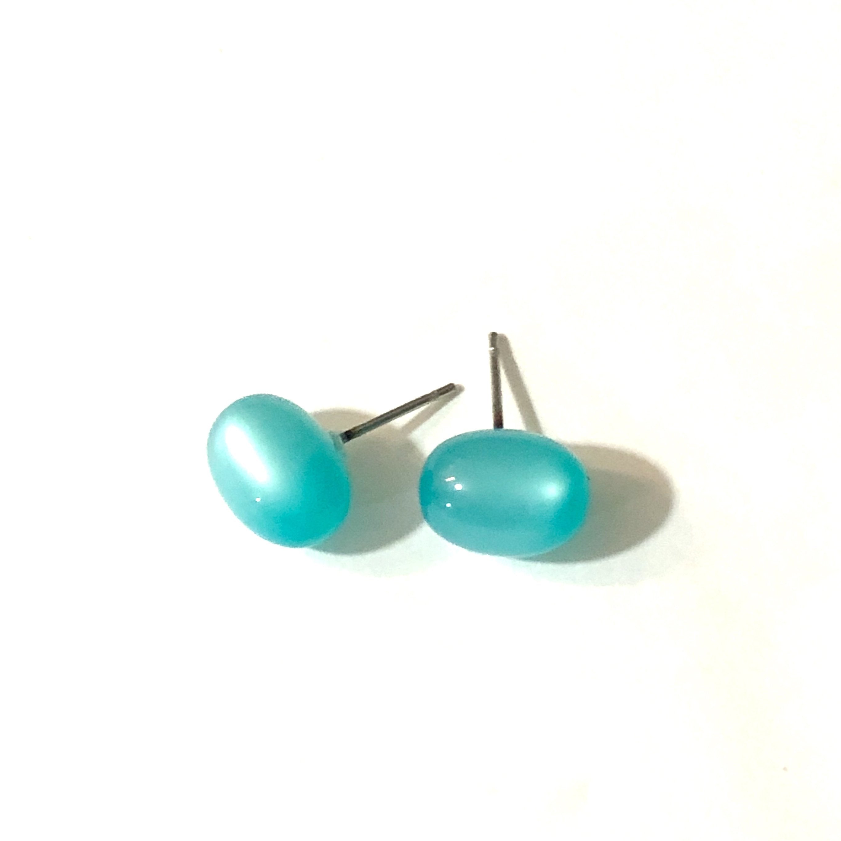 aqua moonglow studs