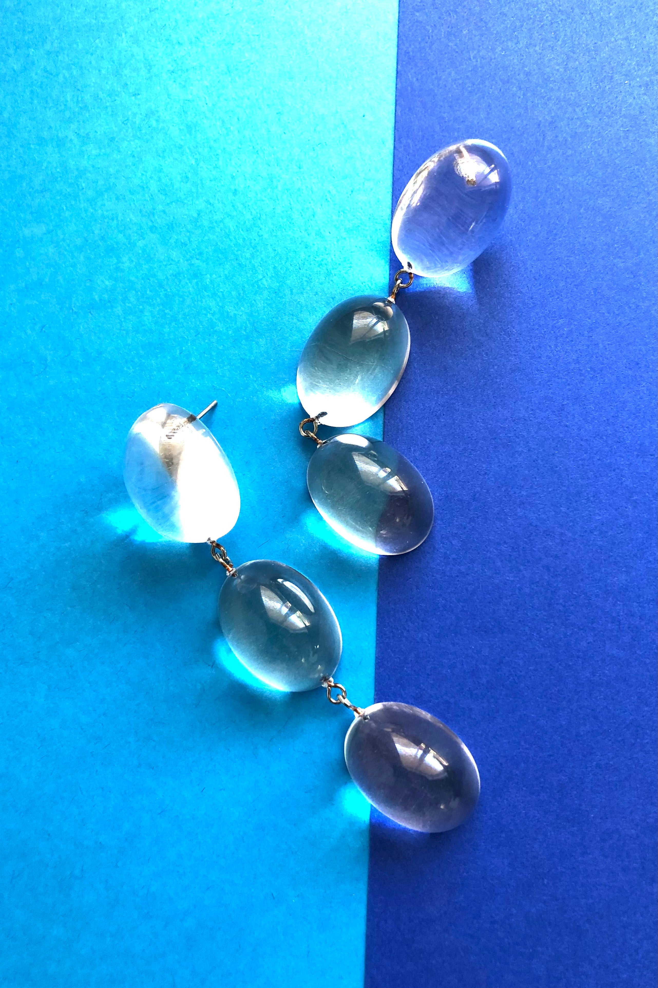 clear statement earrings