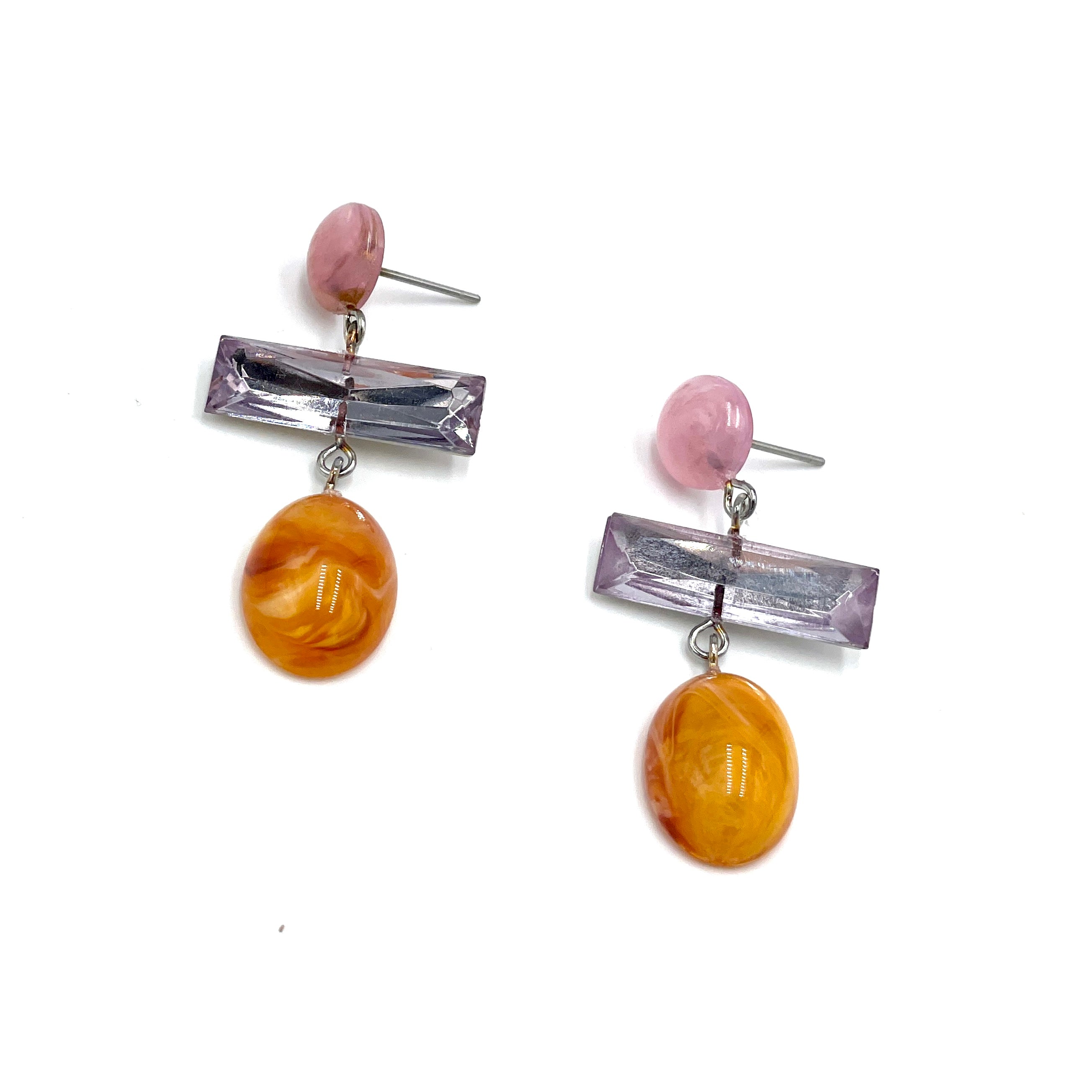 Vintage Lucite Trinket Earrings