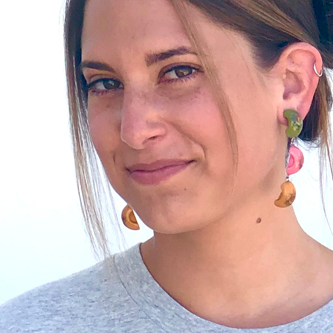 Secret Garden Floral Tri Dot Drop Earrings