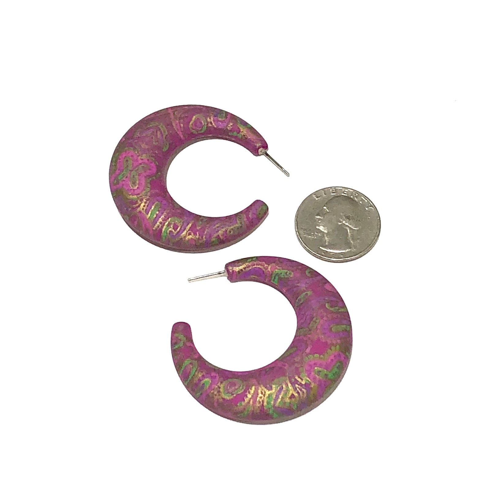 violet statement hoops