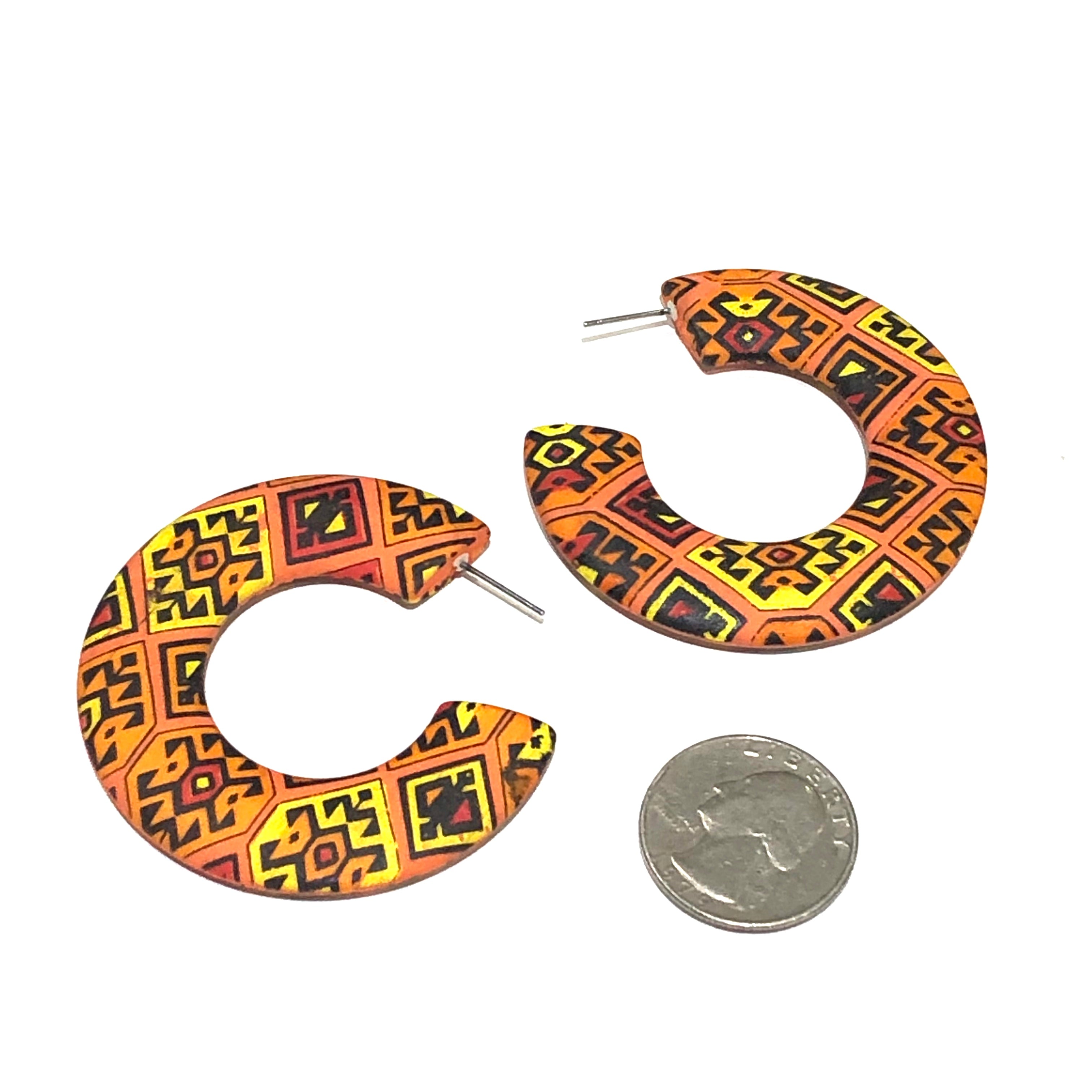 african tribal print earrings