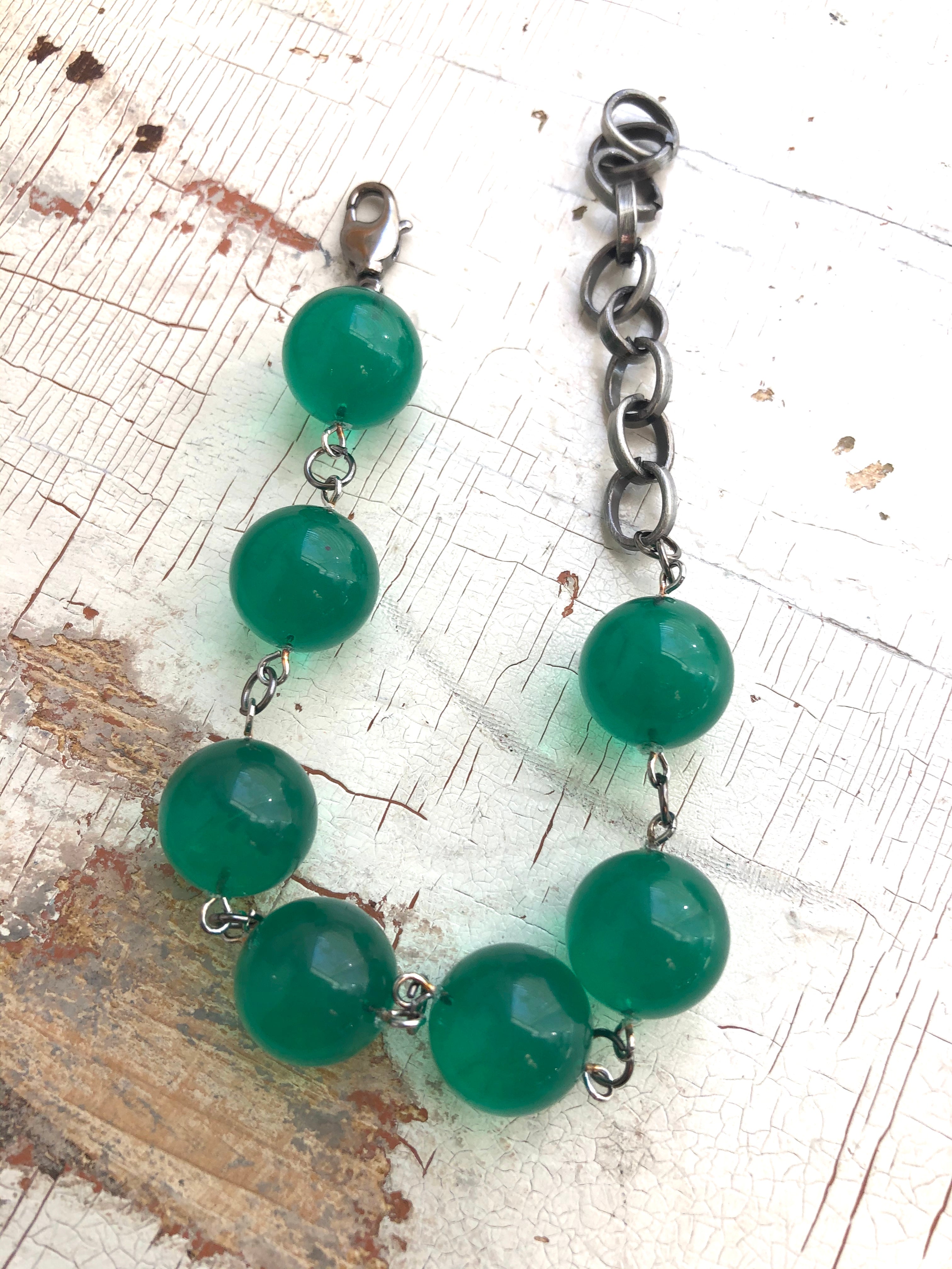 petrol green bracelet