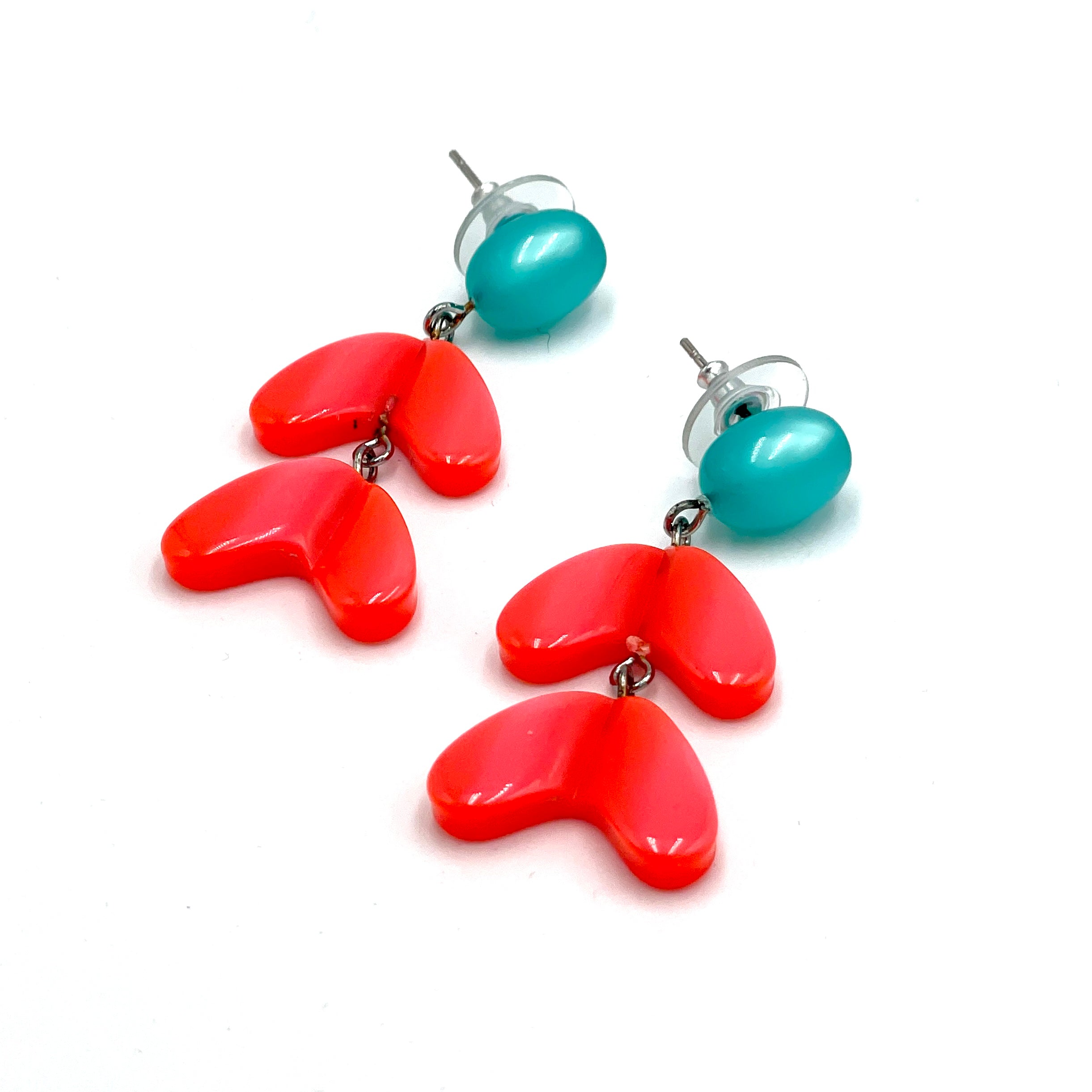 Teal & Orange Ivy Drop Earrings *