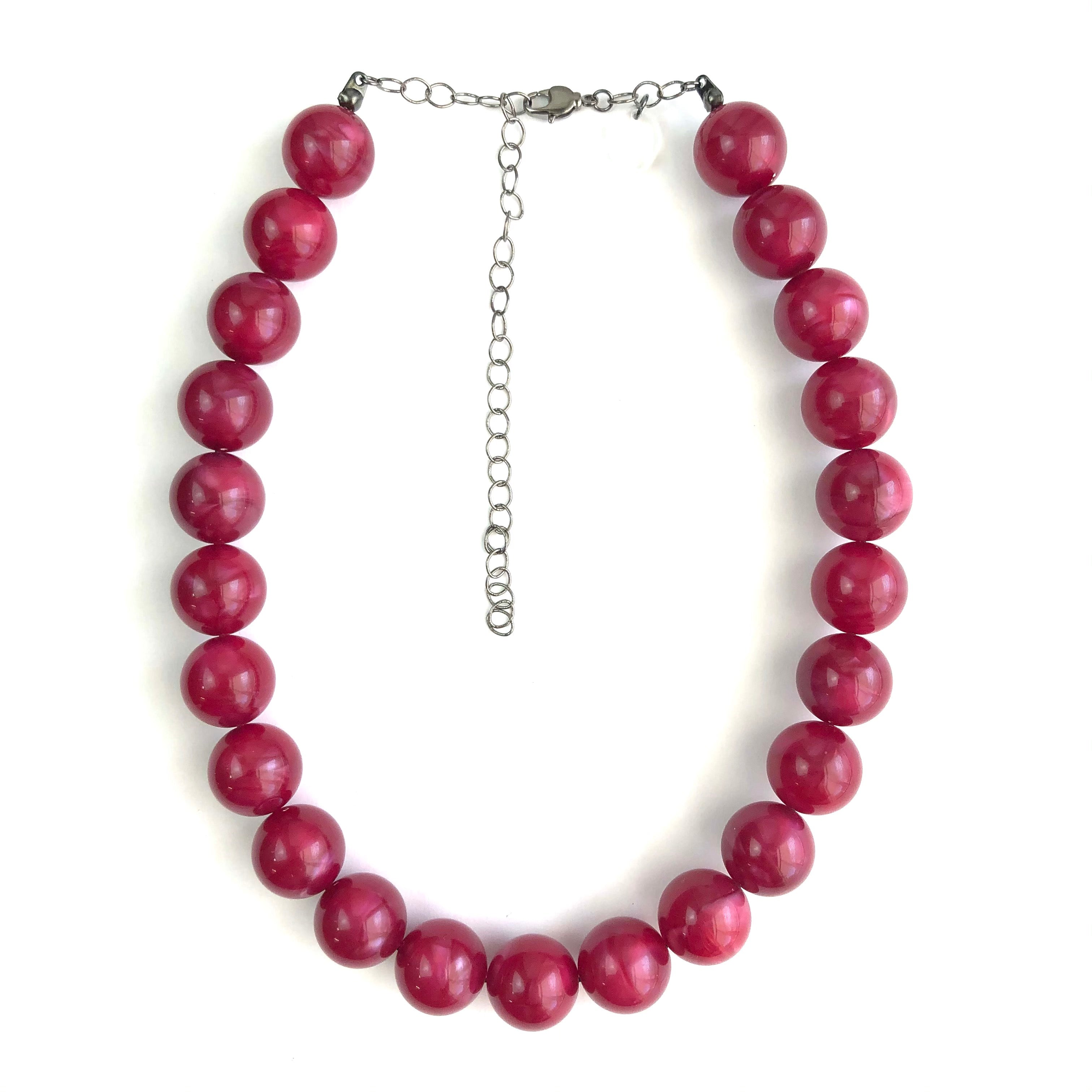 cranberry glow necklace