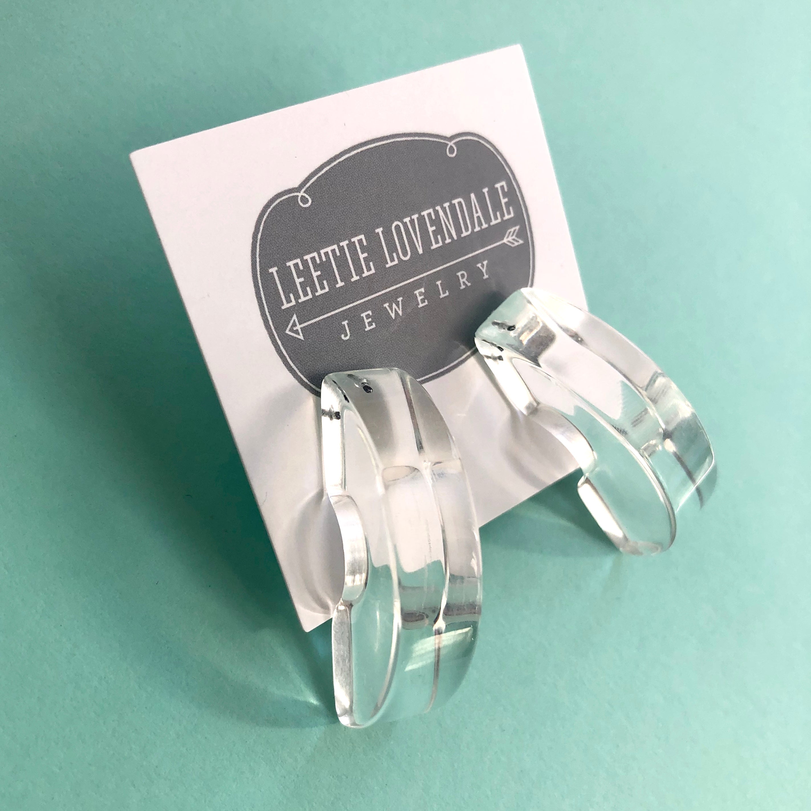 semi circle stud earrings