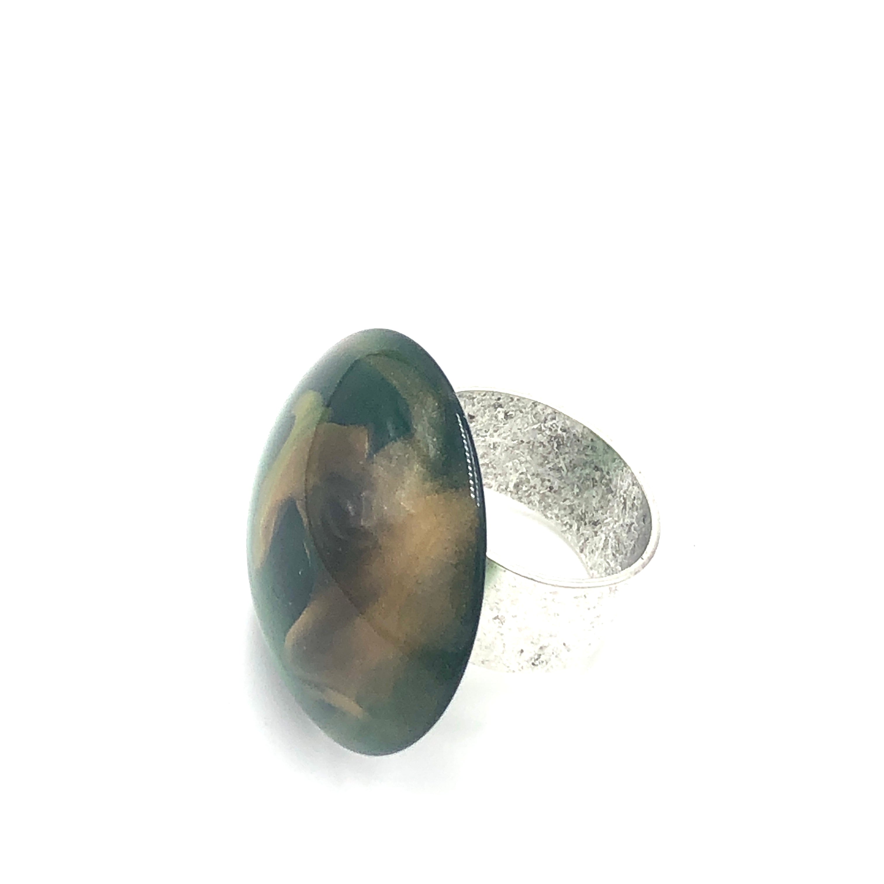 marbled green with gold