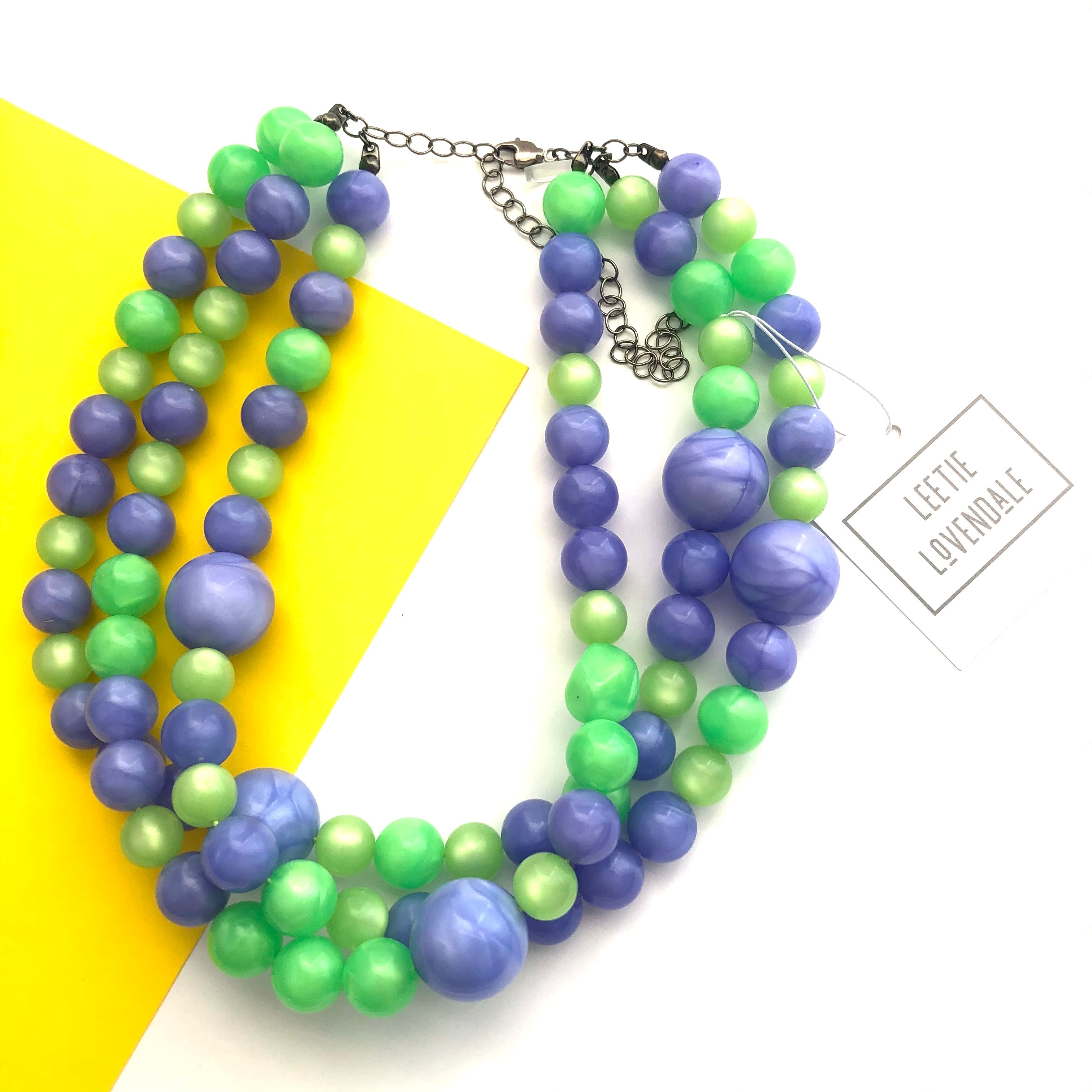 aura glow statement necklace