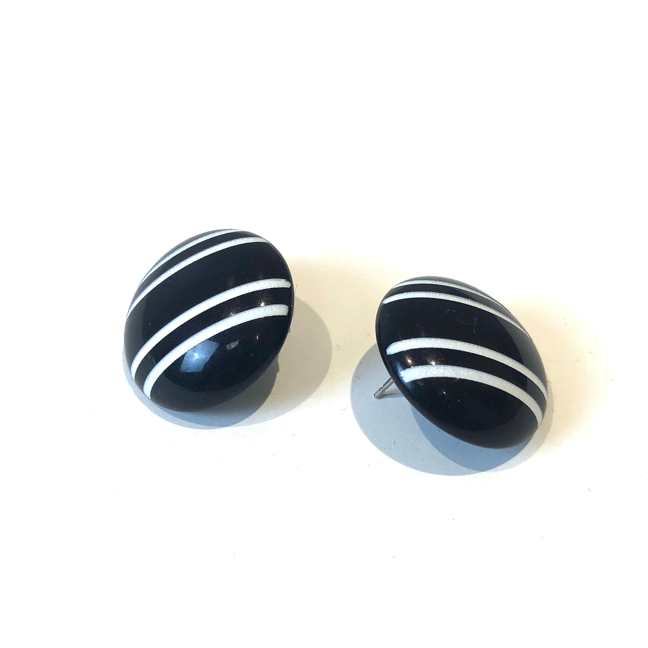 black & white earrings