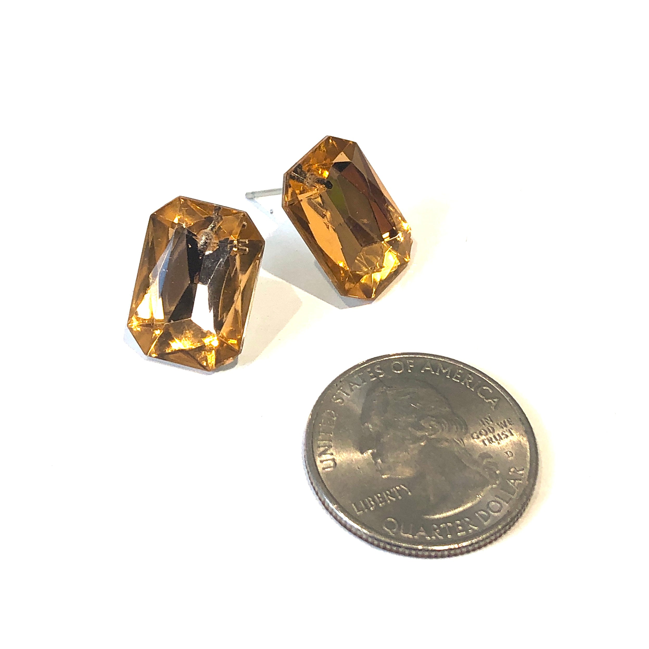 orange stud earrings