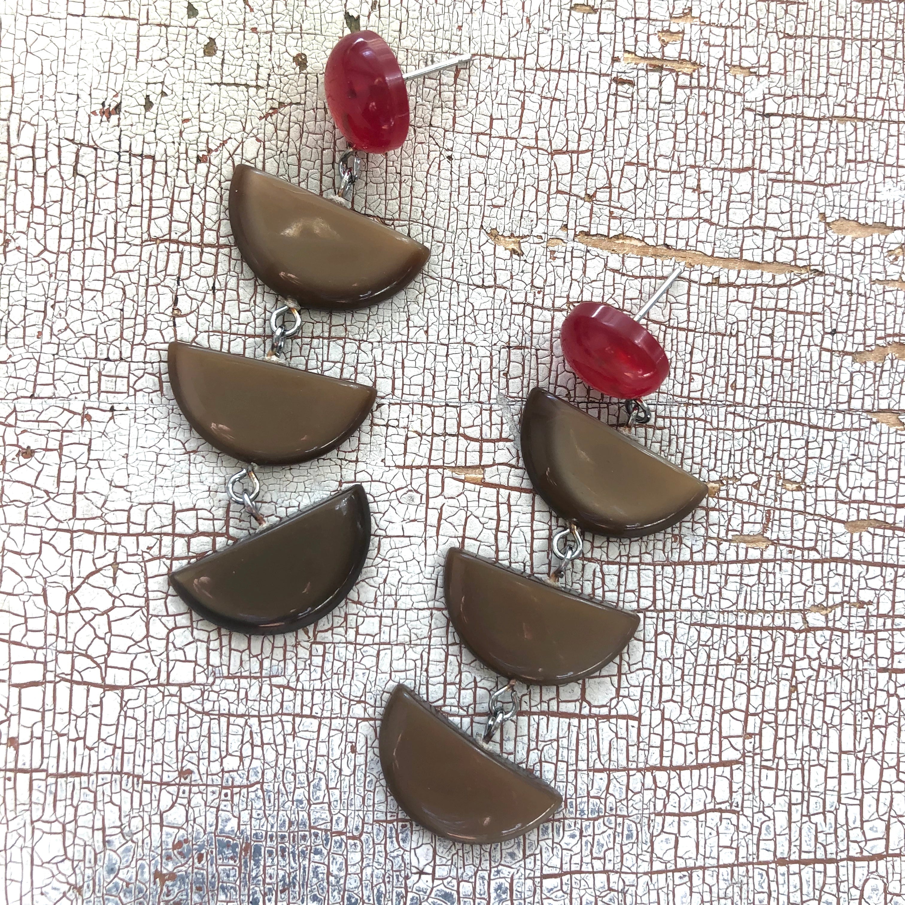 lucite statement earrings