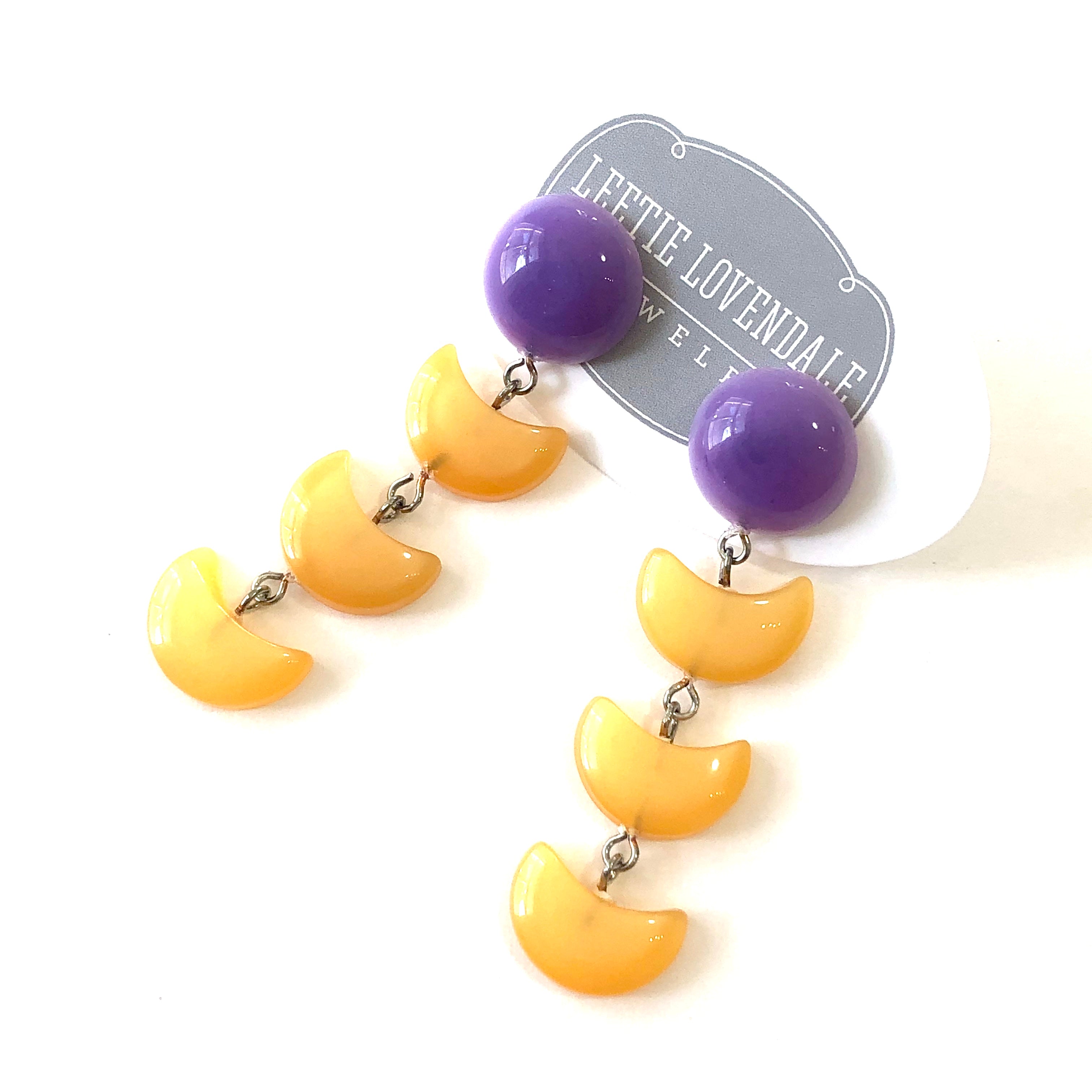 lucite statement earrings