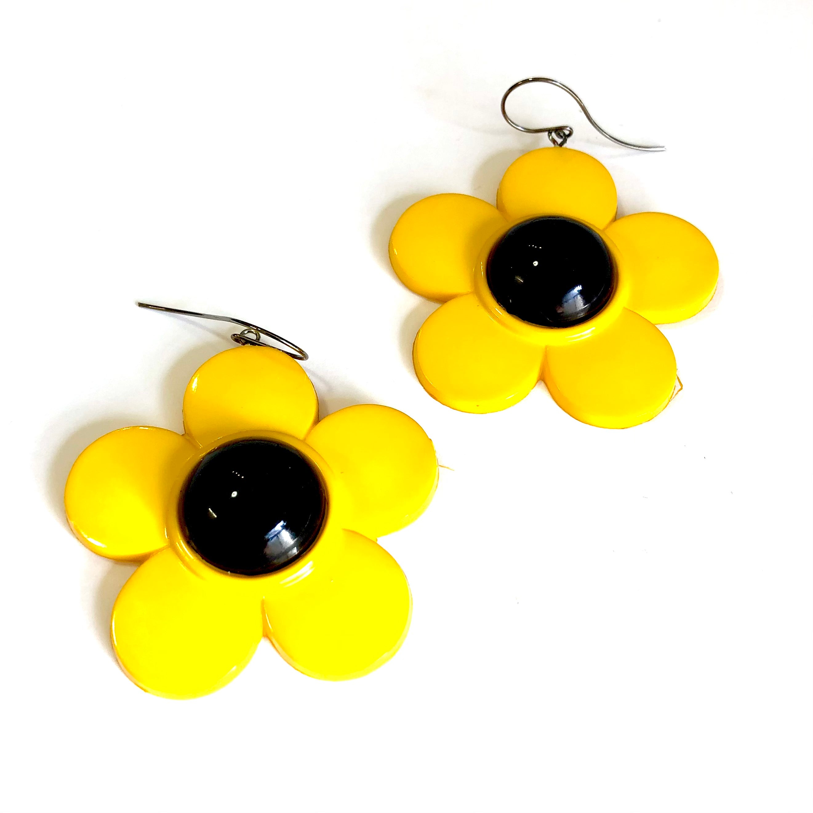 big sunflower earrings