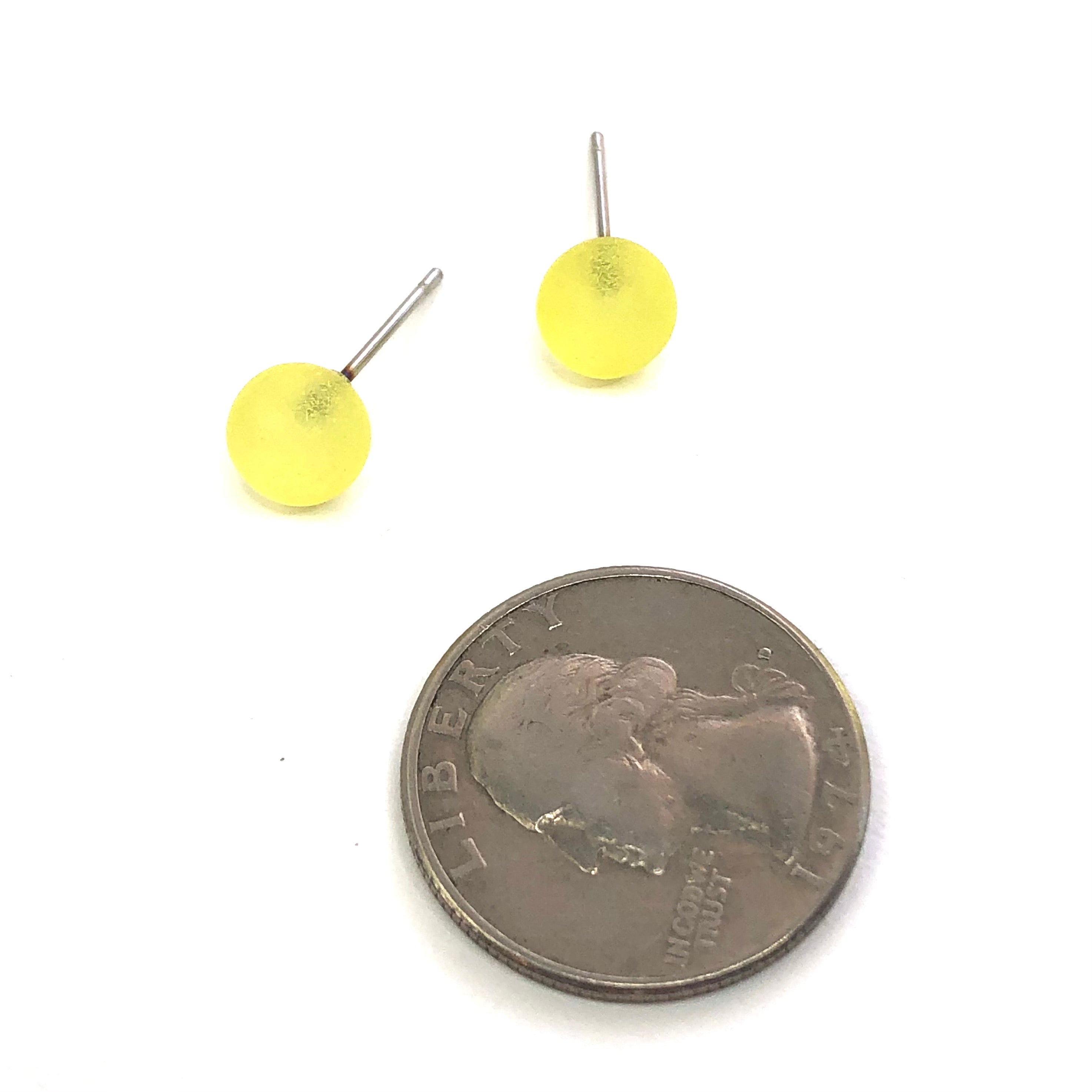 yellow stud earrings