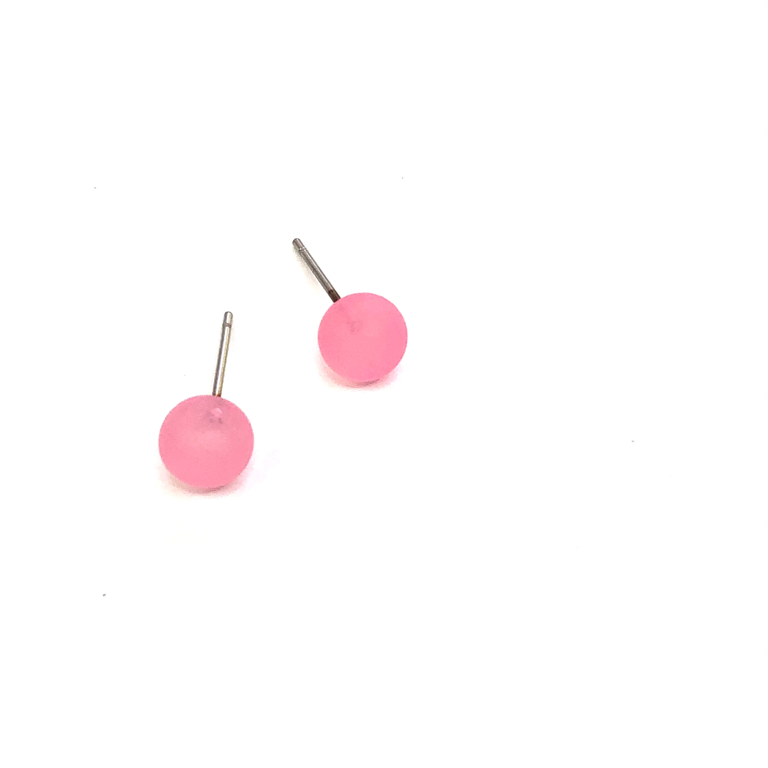pink stud earrings