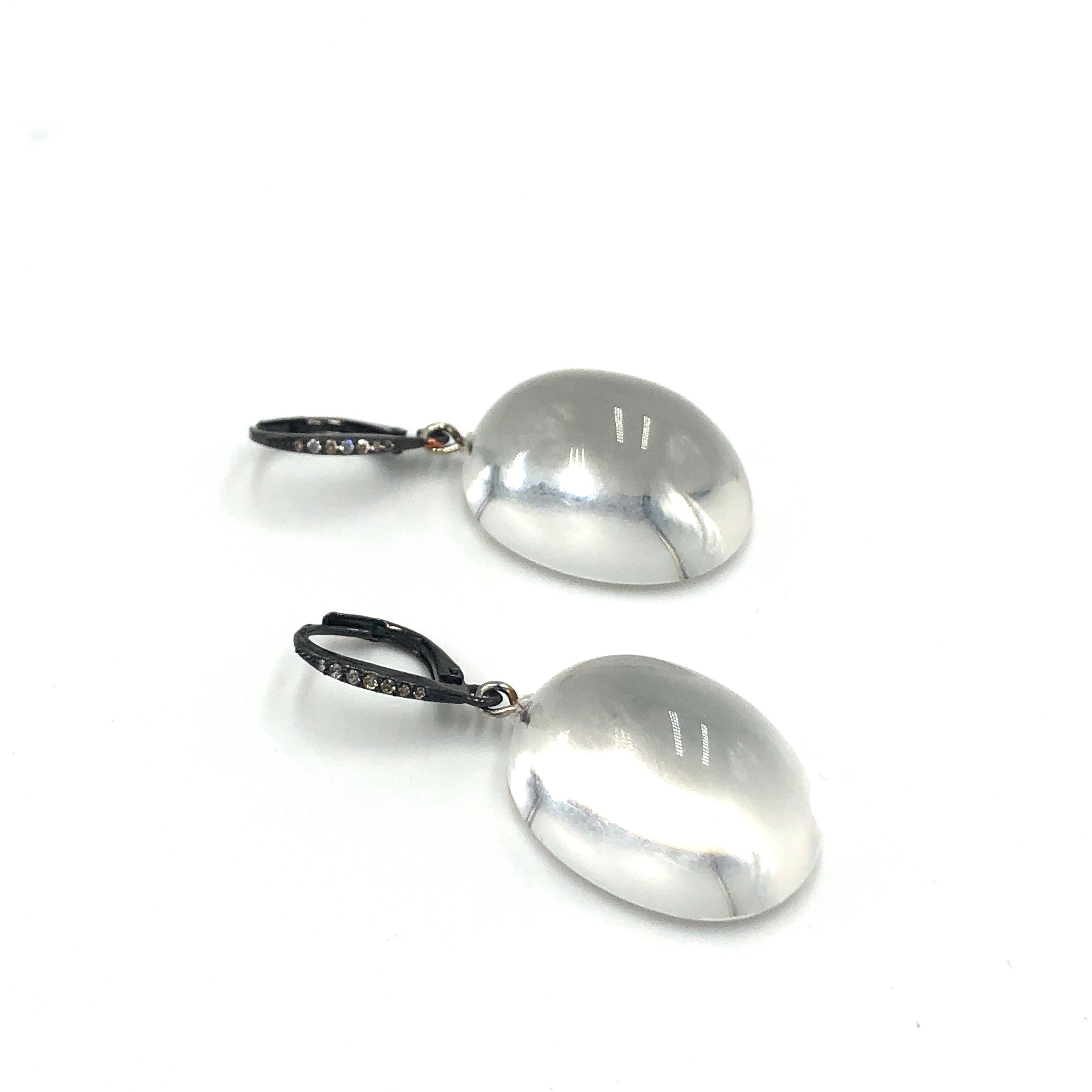 Bling Clear Lucite Chunk Drop Earrings