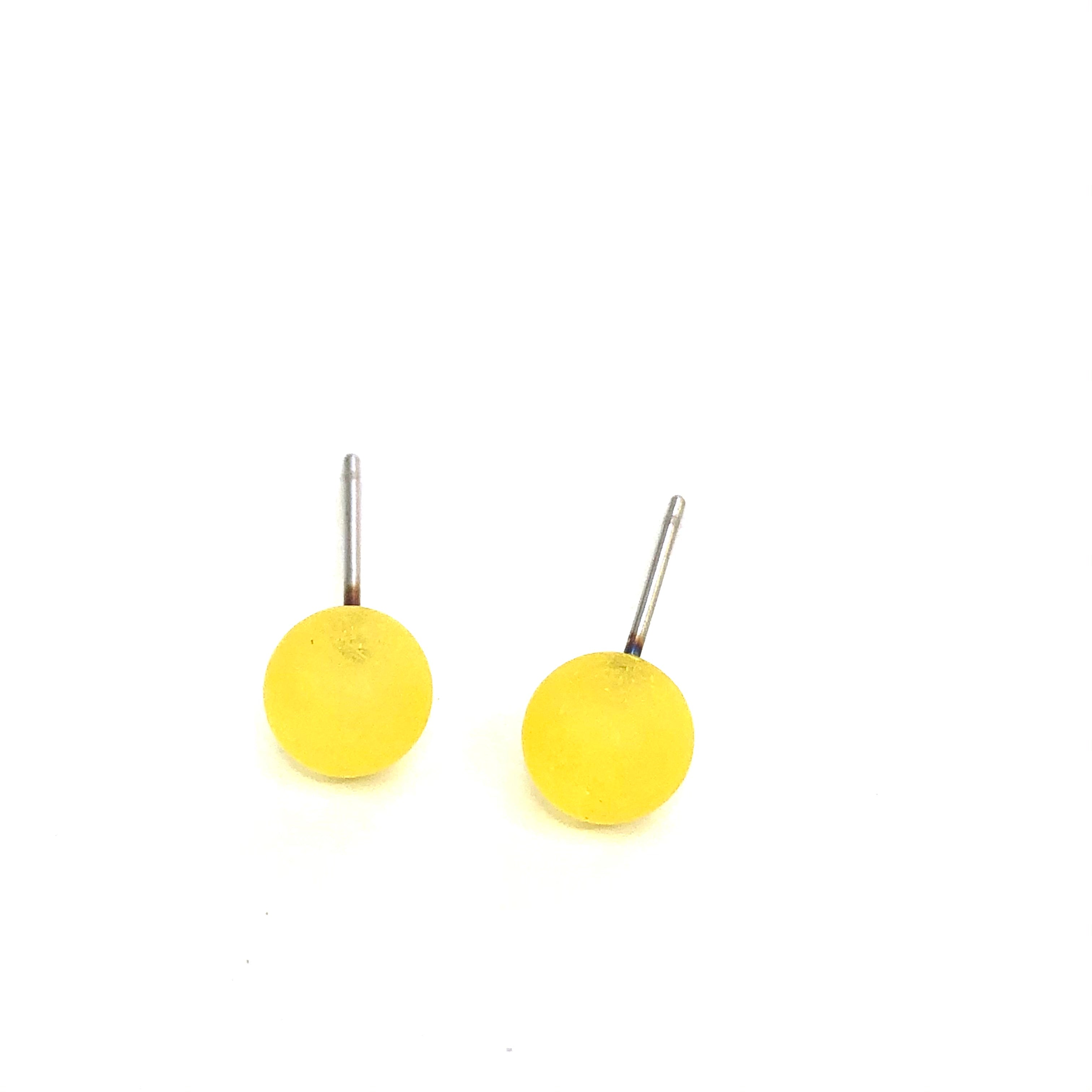 yellow stud earrings