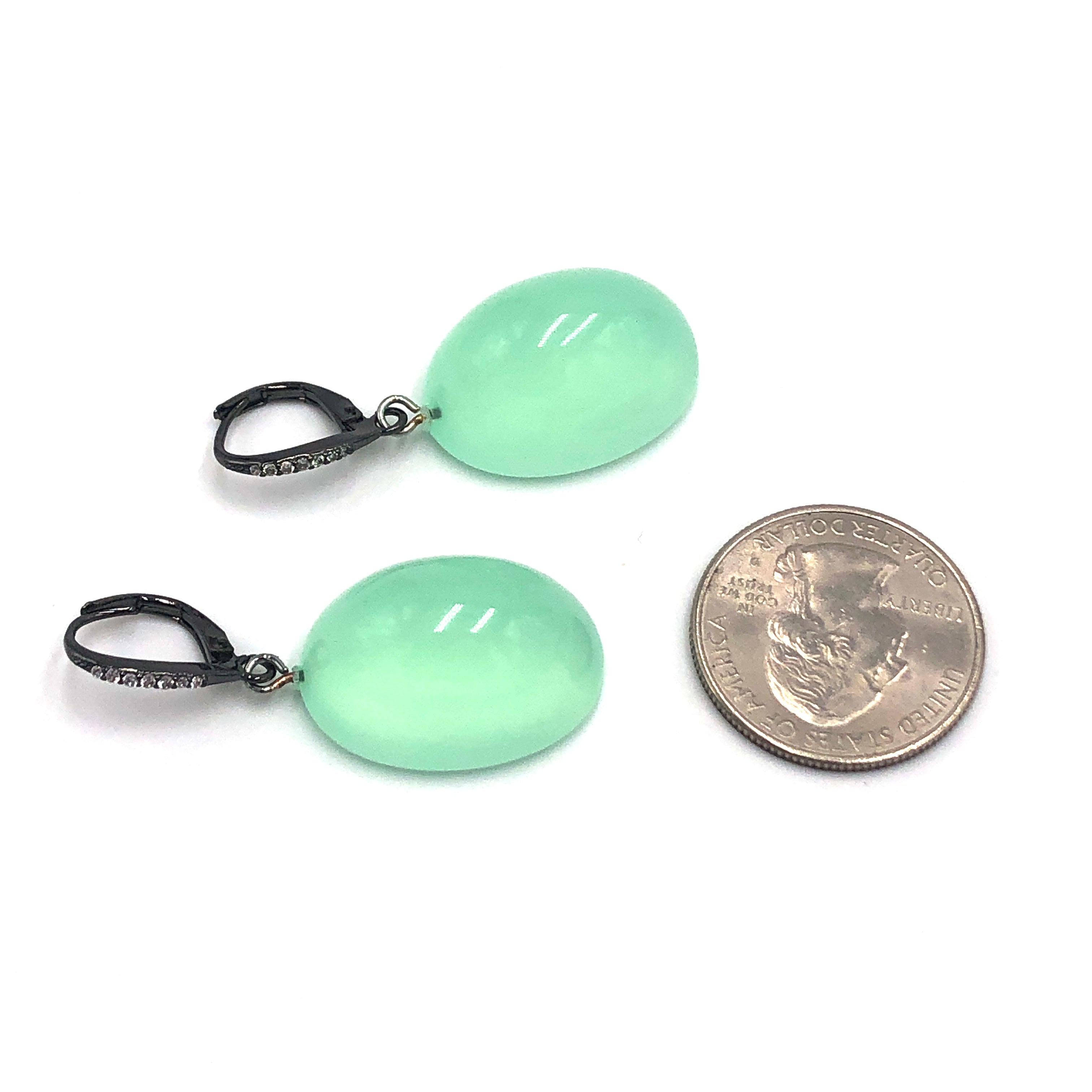 mint green earrings