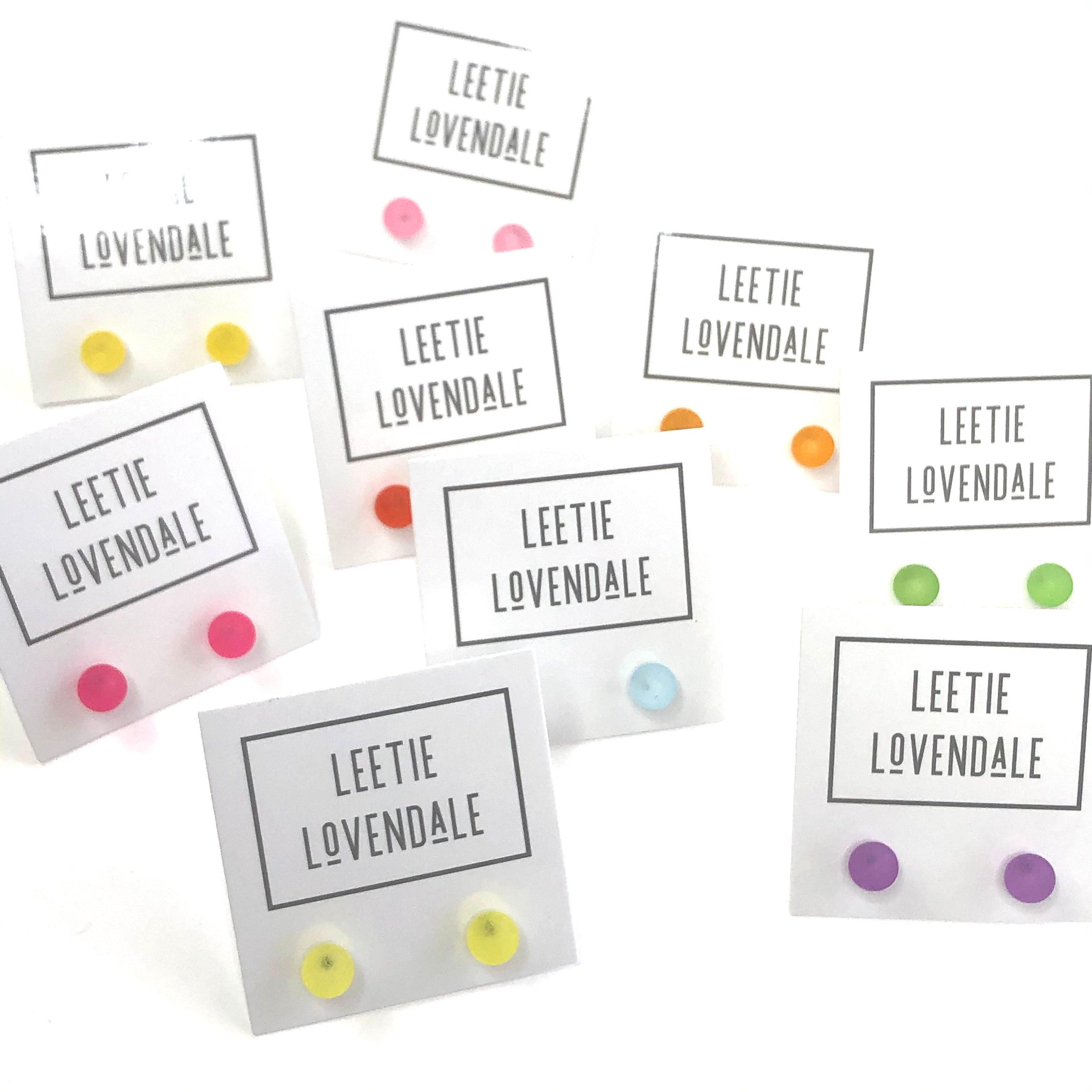 lucite minimalist studs