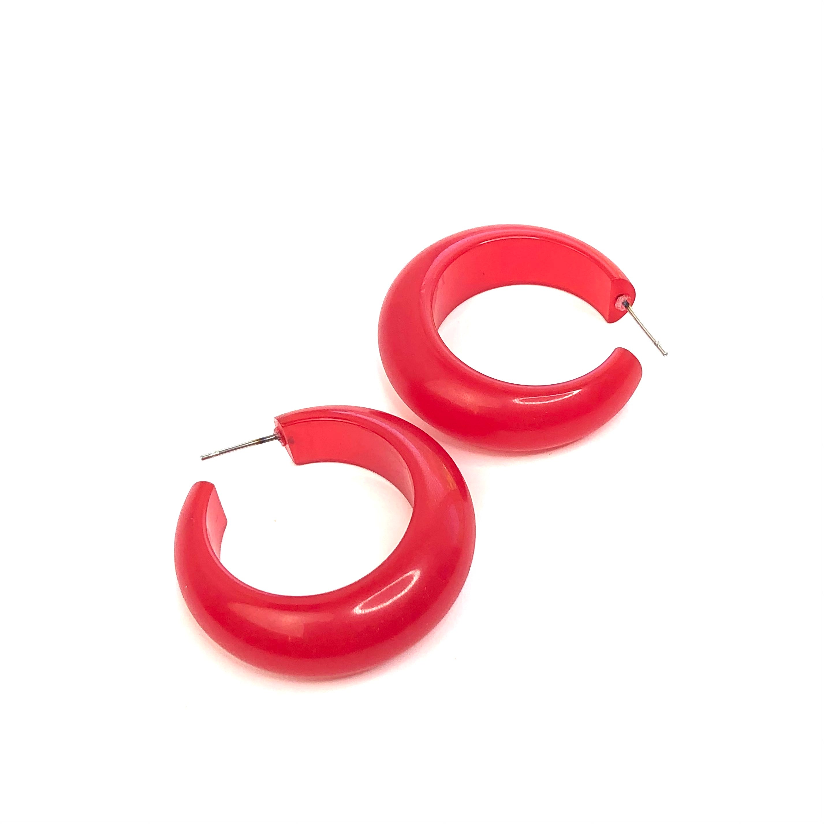 bright red hoops