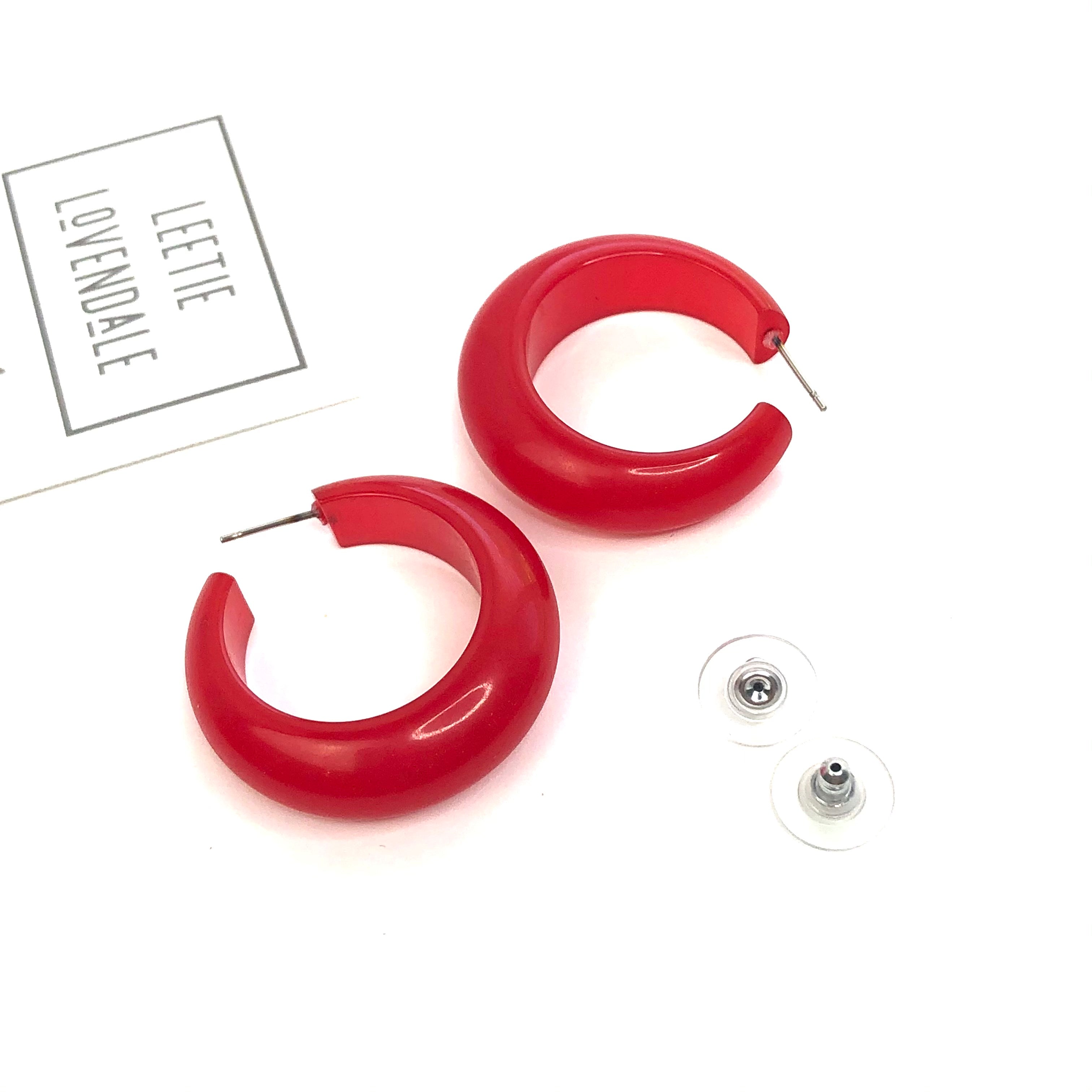 ruby red hoops
