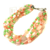 peach green necklace