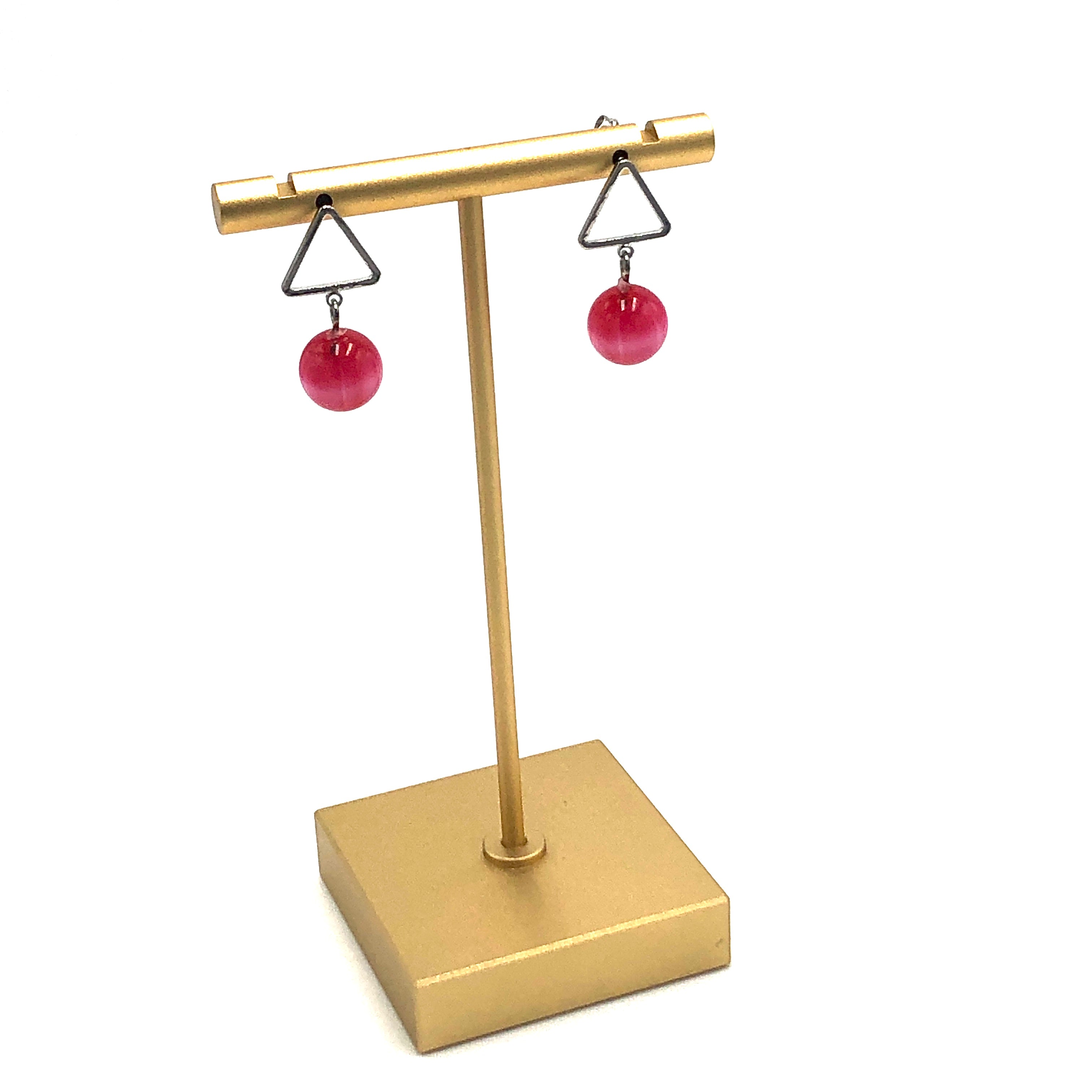 triangle stud earrings