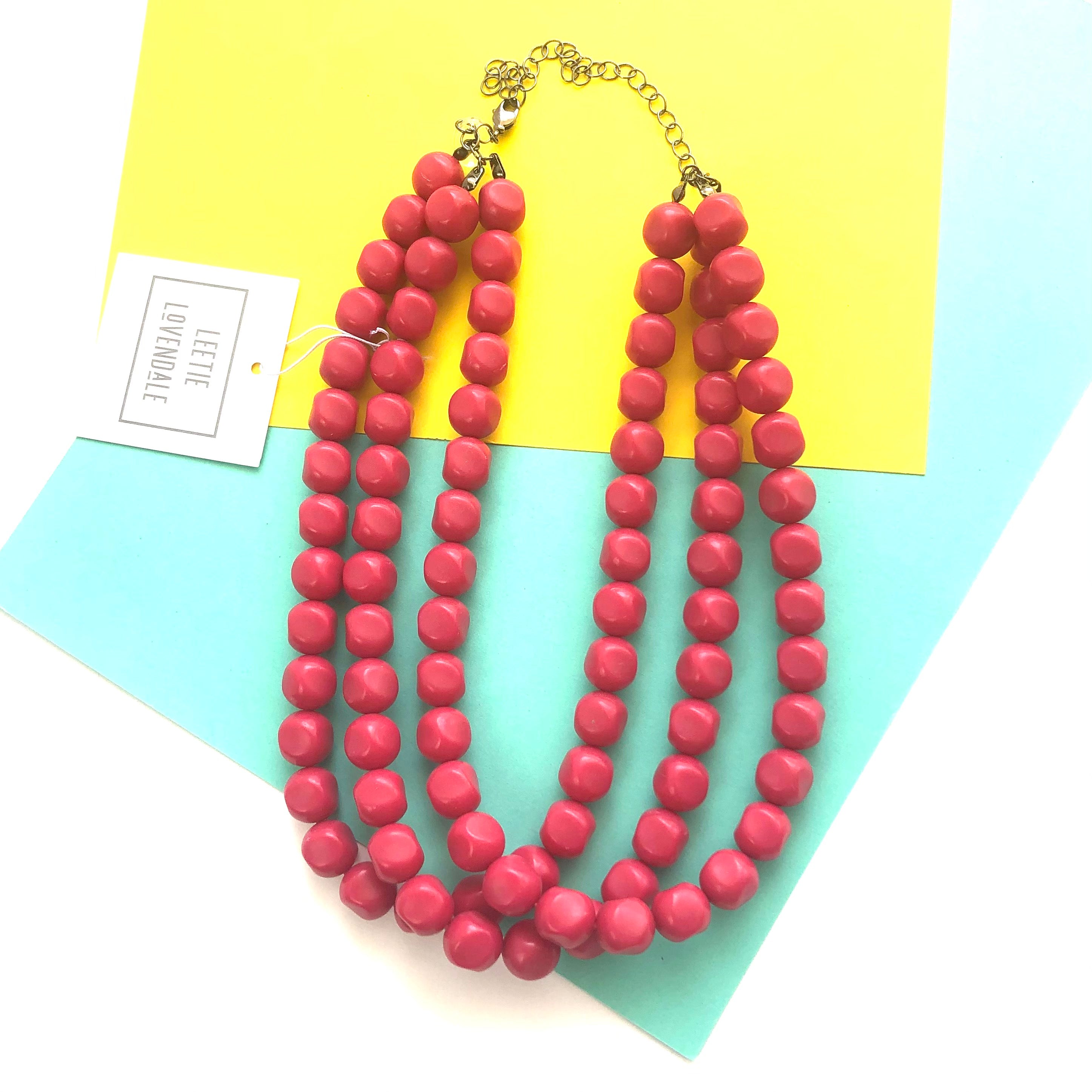 hot pink morgan necklace