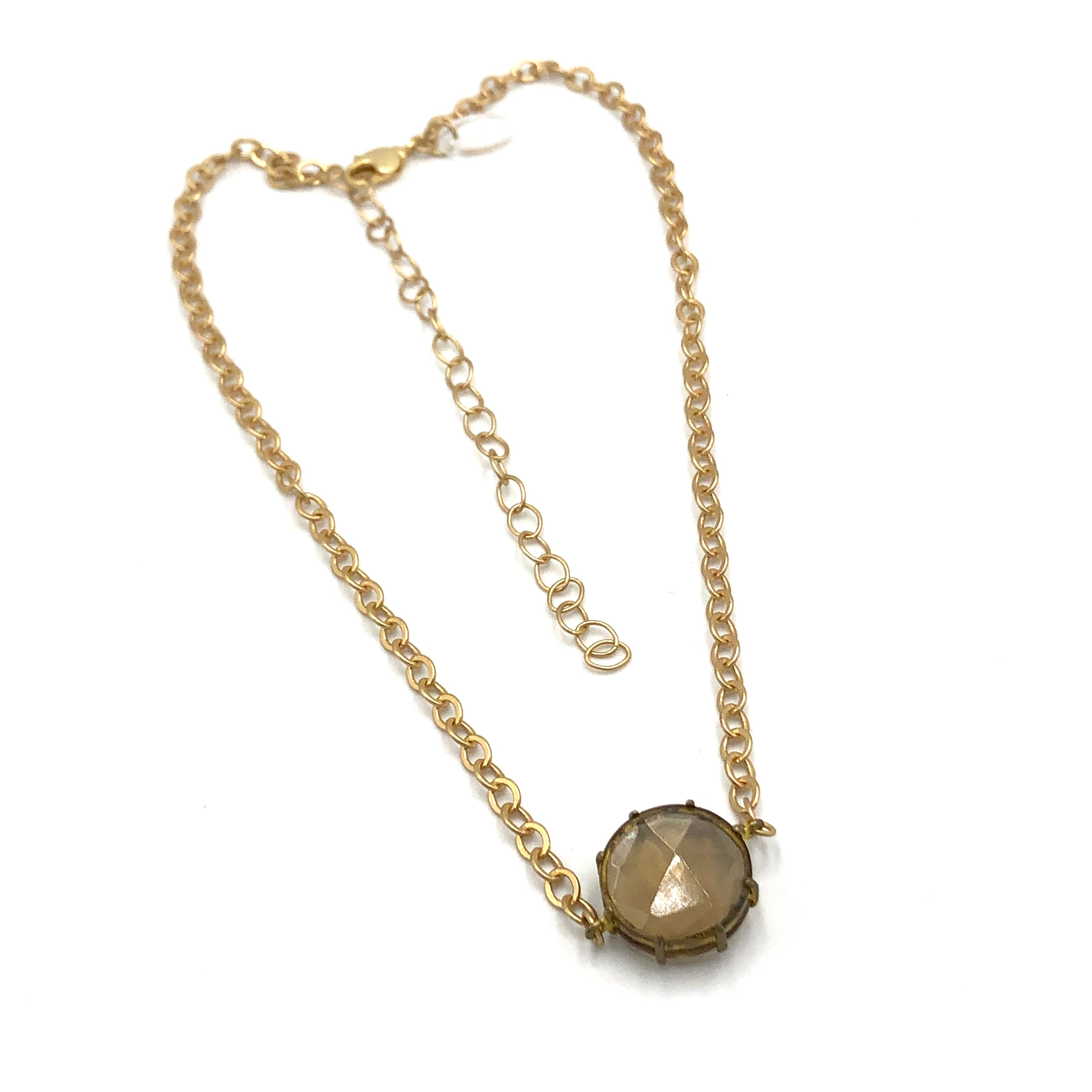 faceted glass necklace