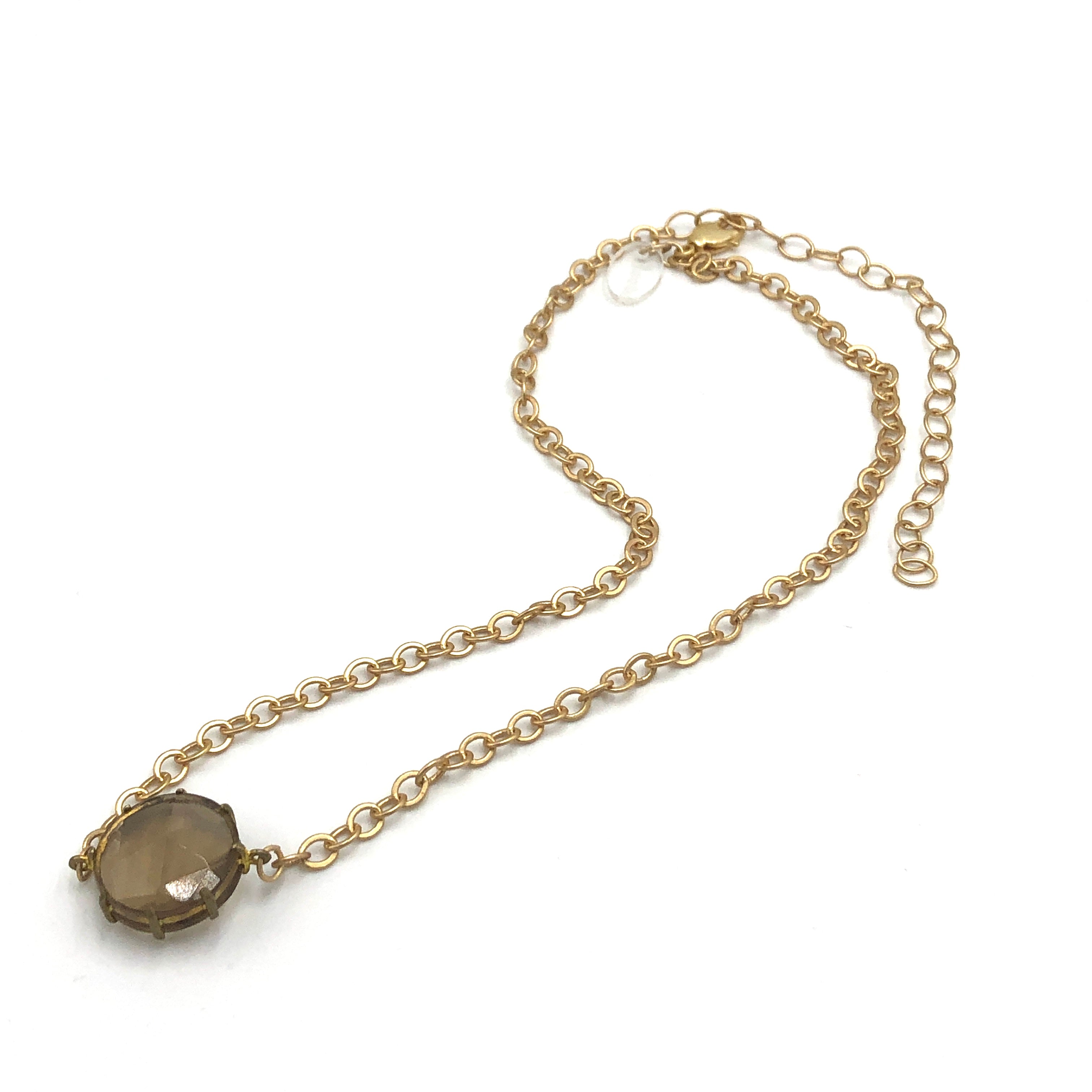 glass faceted necklace vintage